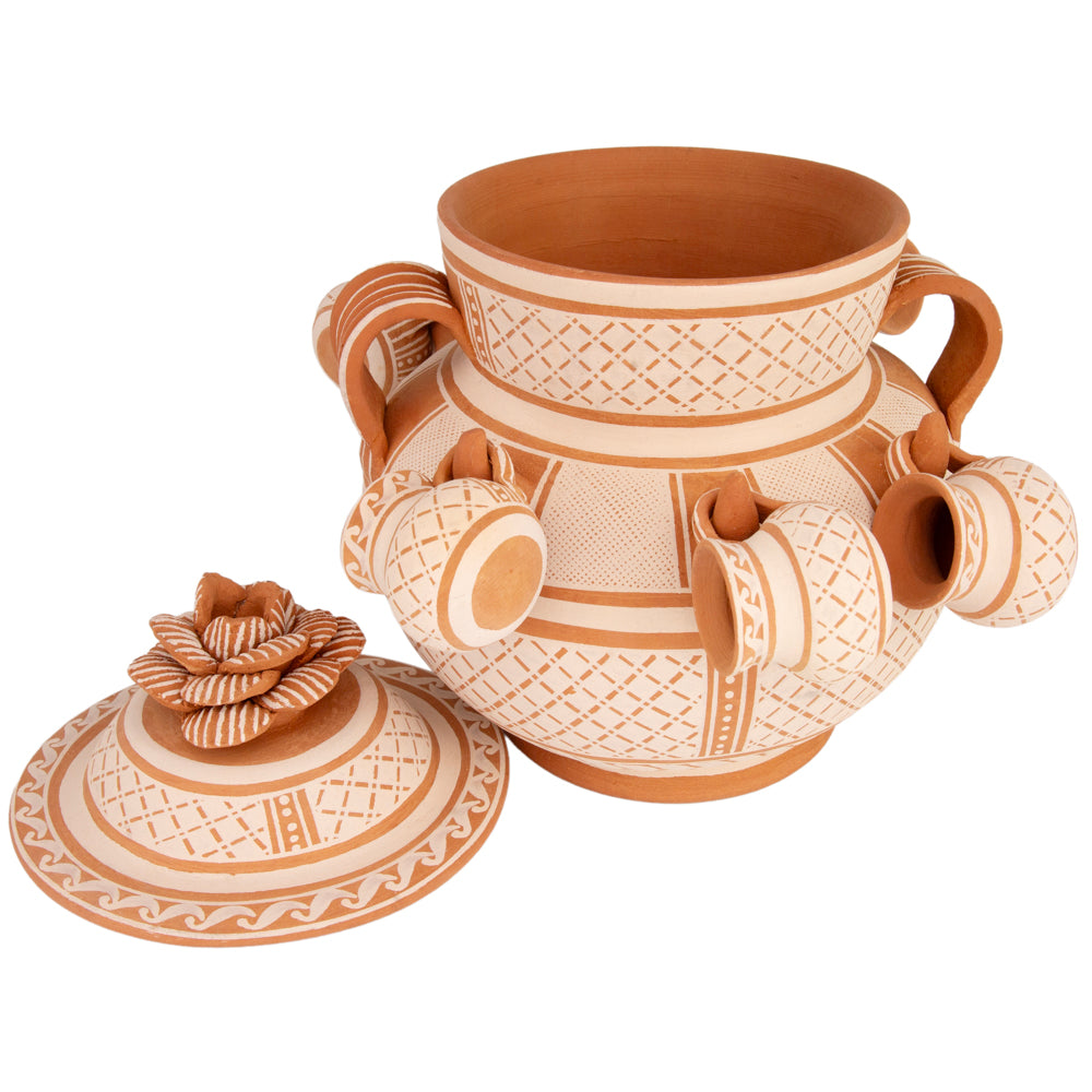 Patamban Ponchera, Vase with Mini Mug