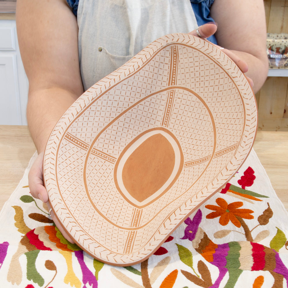 Patamban Almond-Shape Clay Bowl