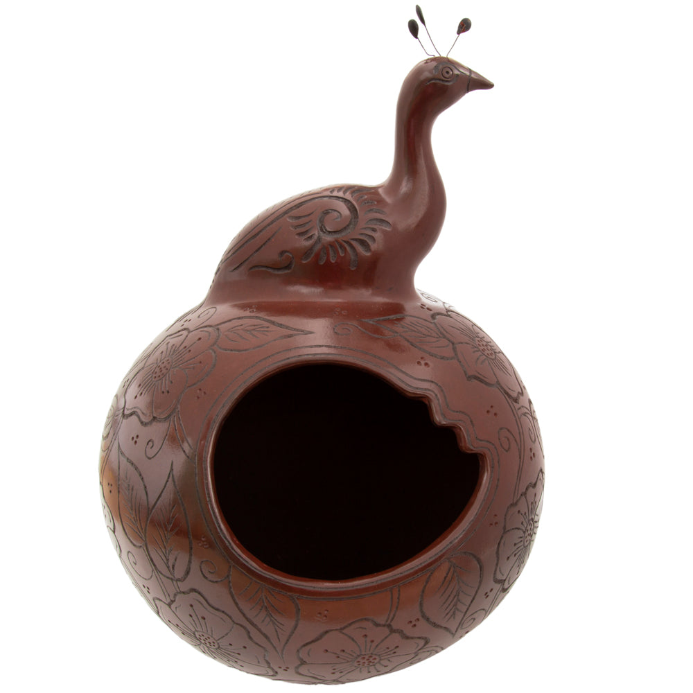 Zinapécuaro Large Peacock Bowl Sculpture