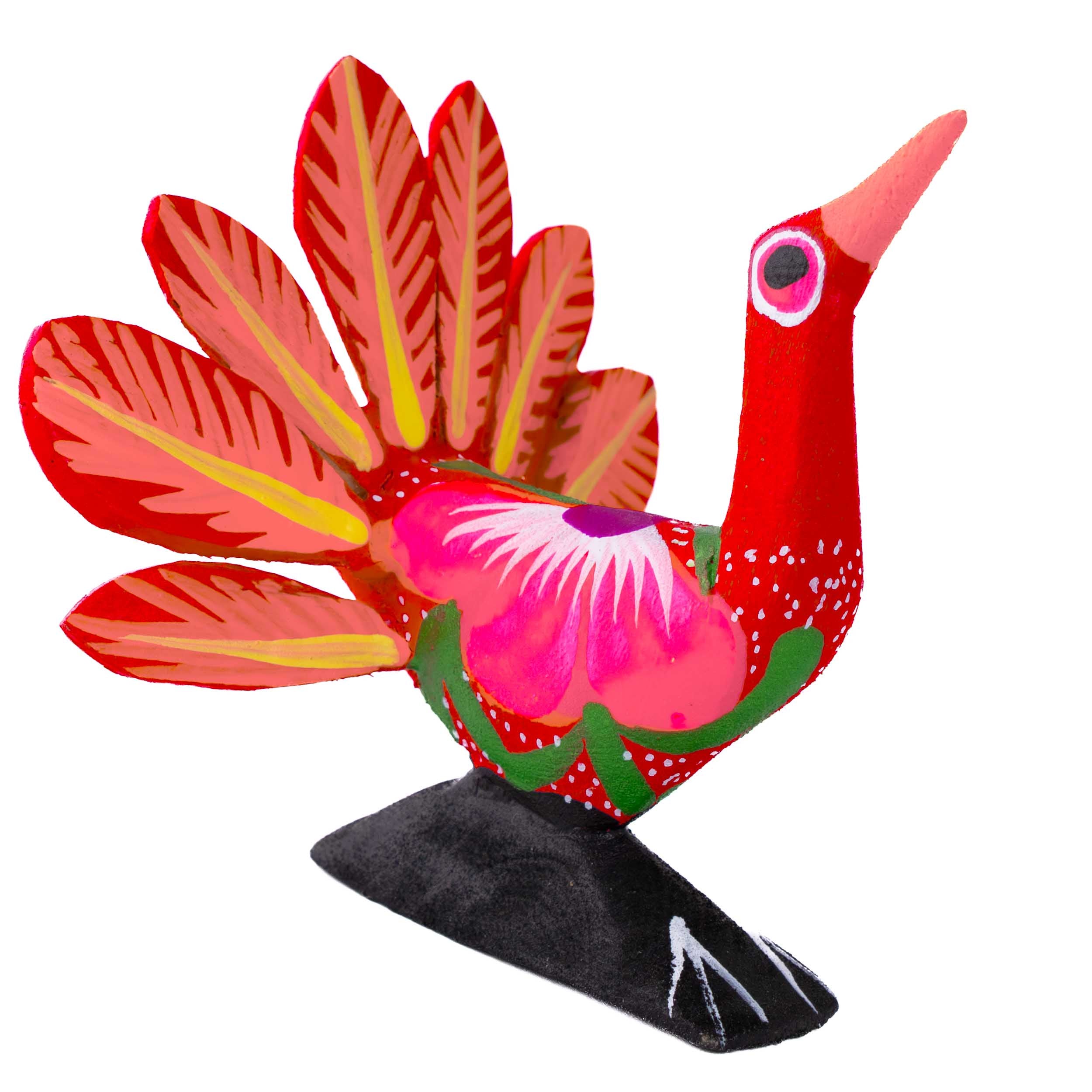 Hand Painted Turkey Bird Wooden Figurine