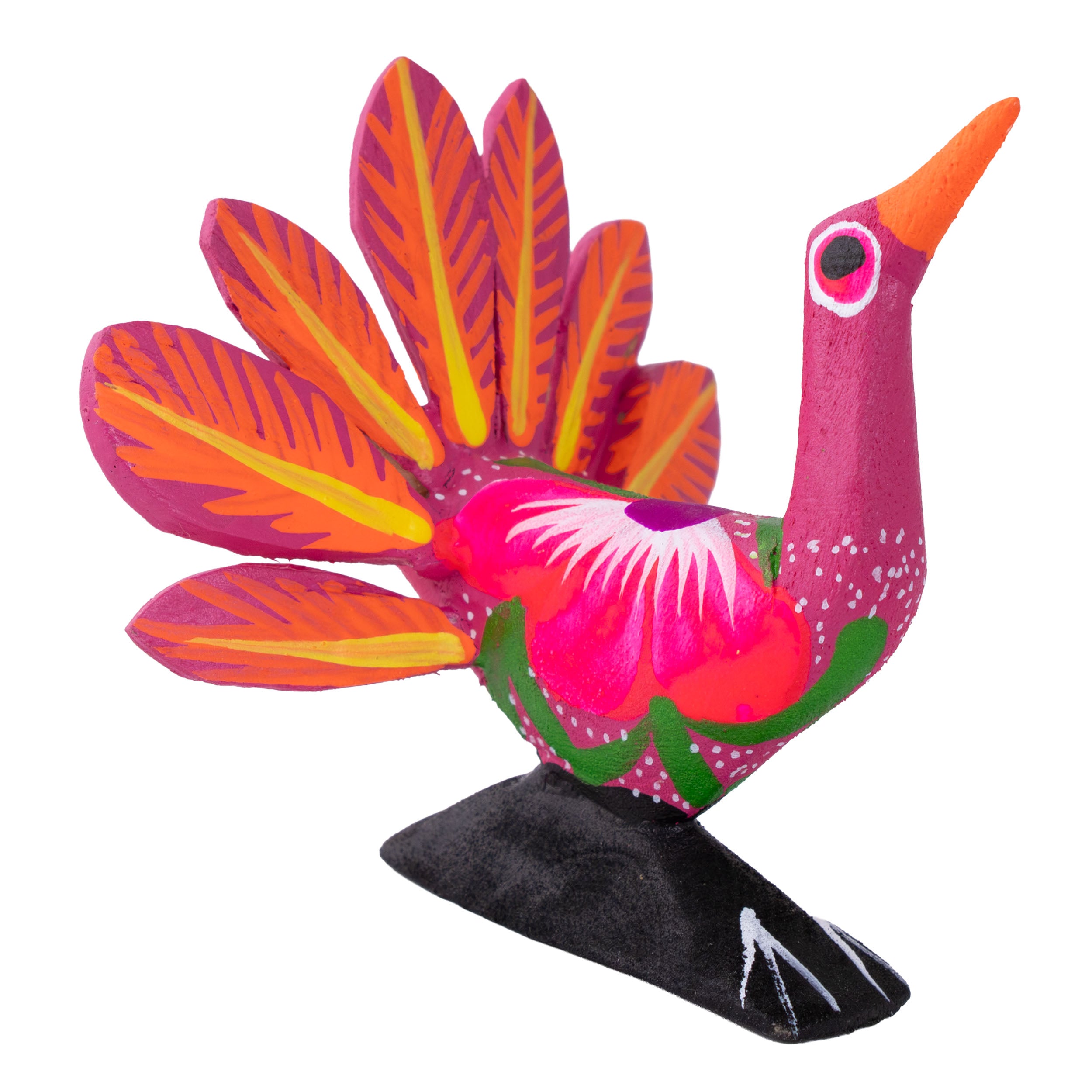 Hand Painted Turkey Bird Wooden Figurine