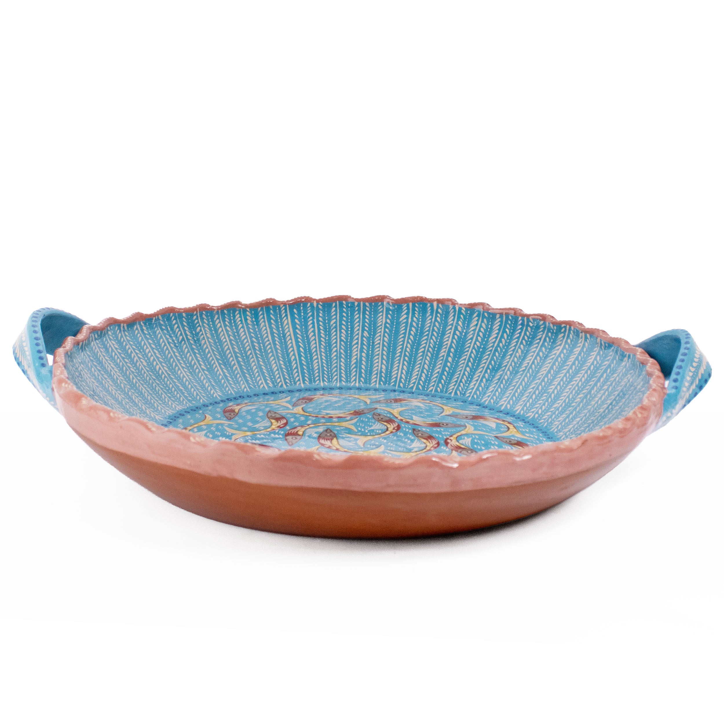 Peces de Capula Twisting Rim Round Tray