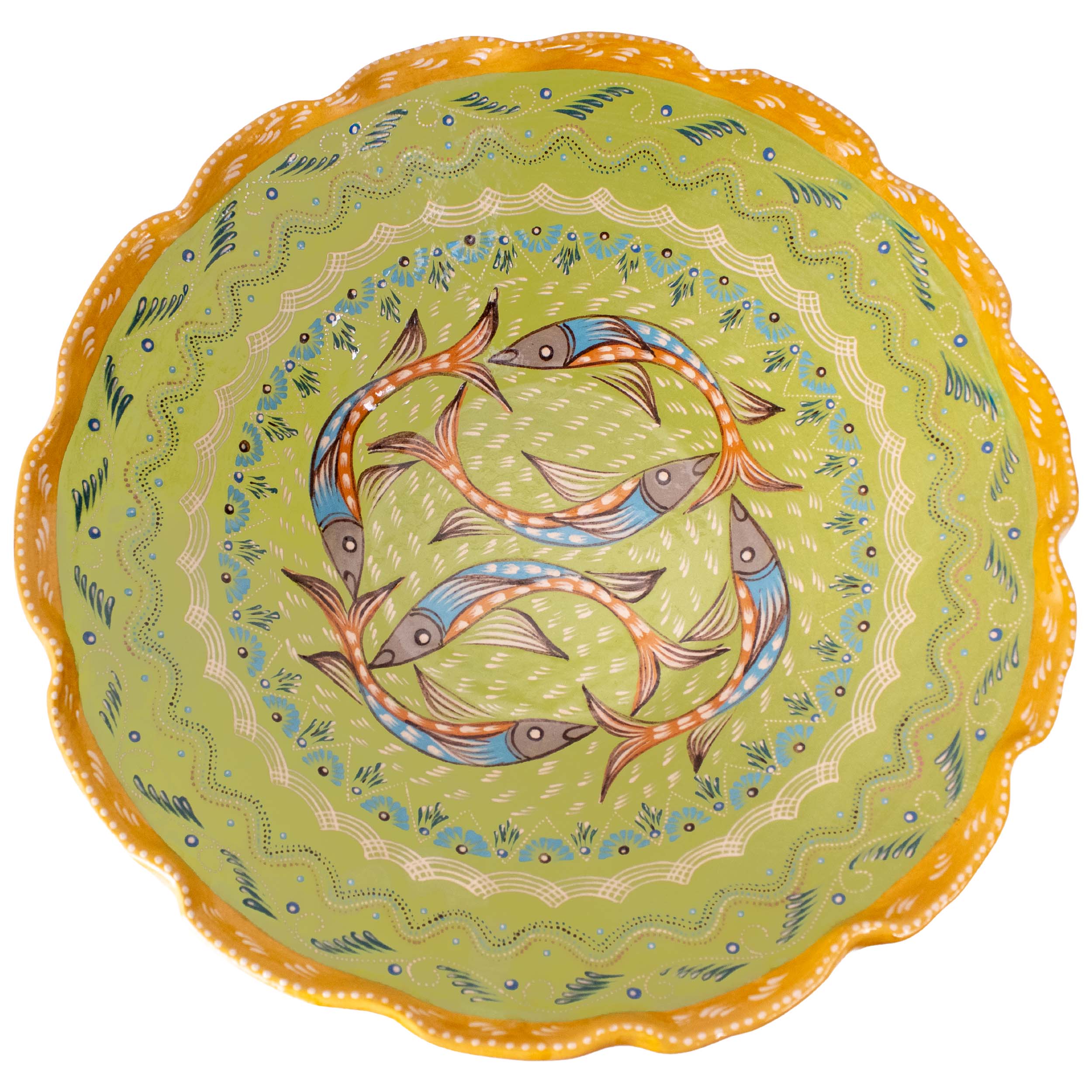 Peces de Capula Twisting Rim Medium Fruit Bowl