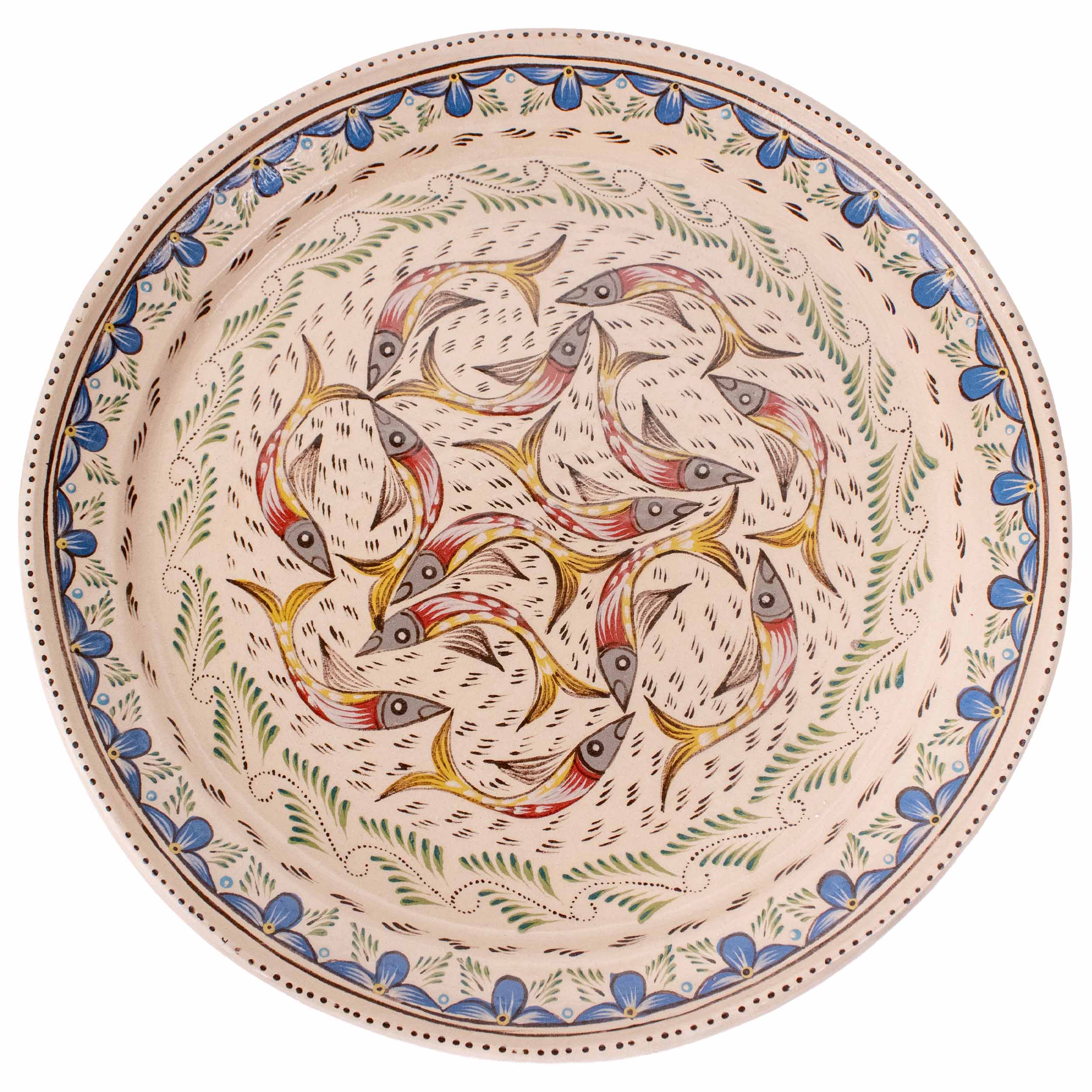 Peces de Capula Medium Serving Platter with Mandala