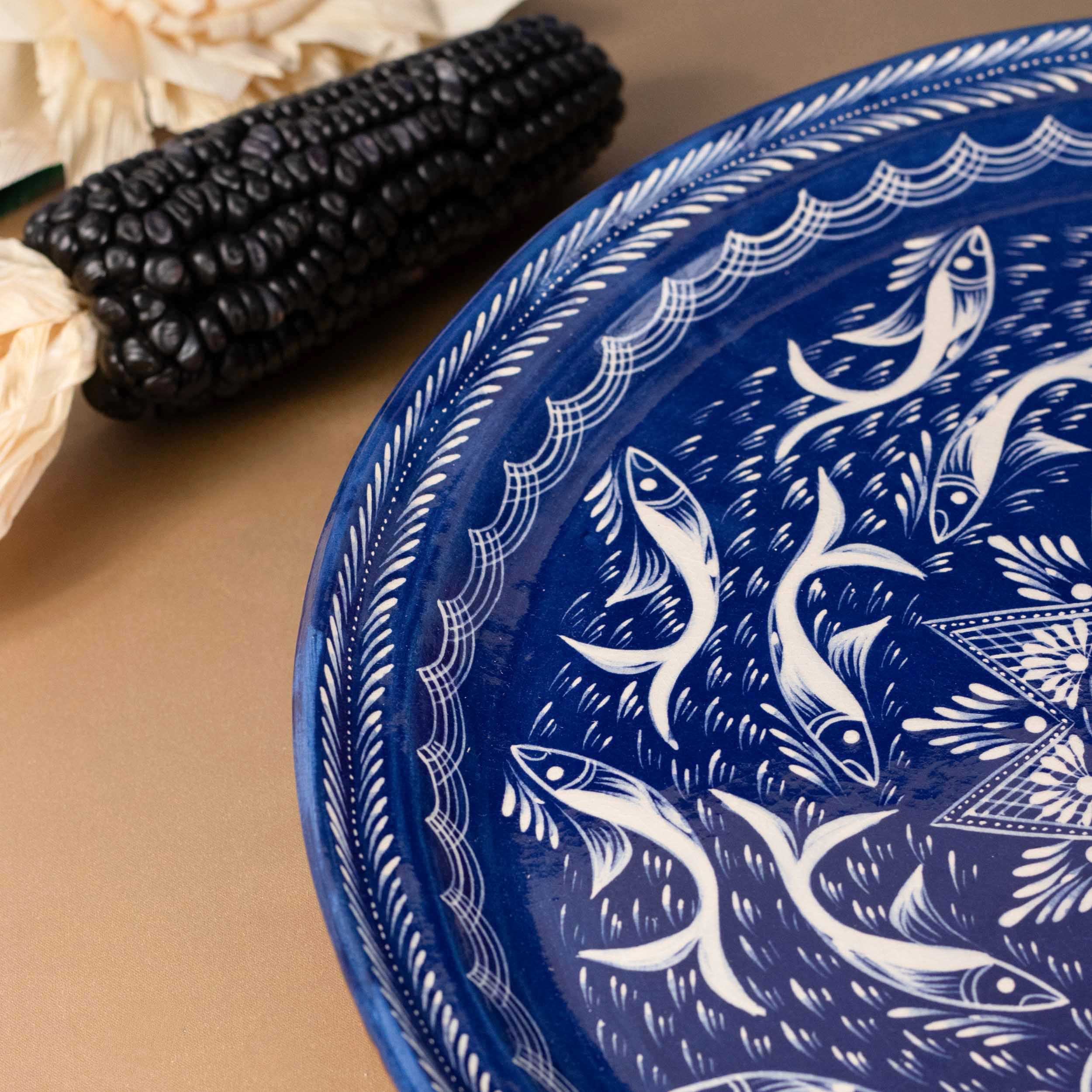 Peces de Capula Mandala Large Serving Platter