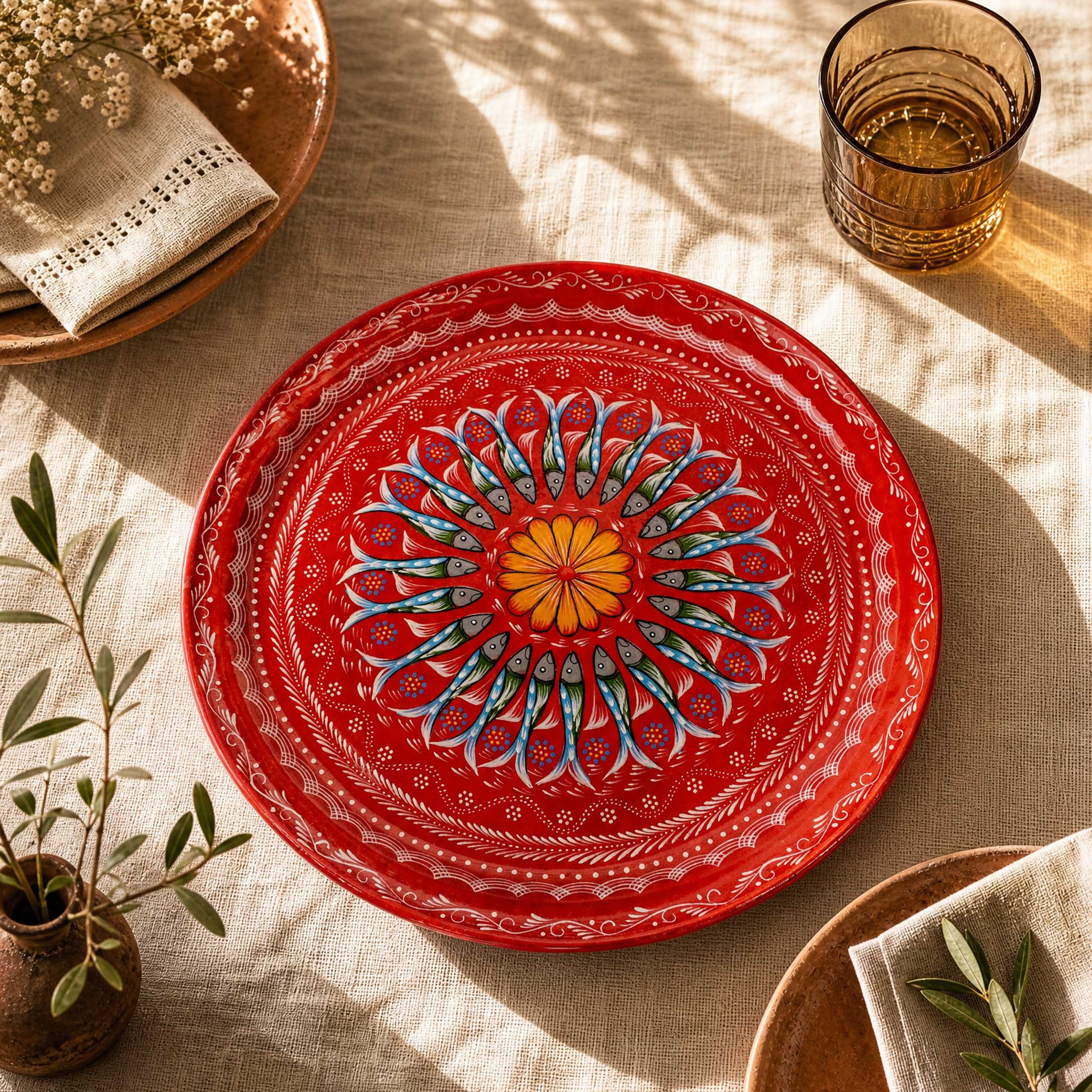 Peces de Capula Mandala Large Serving Platter