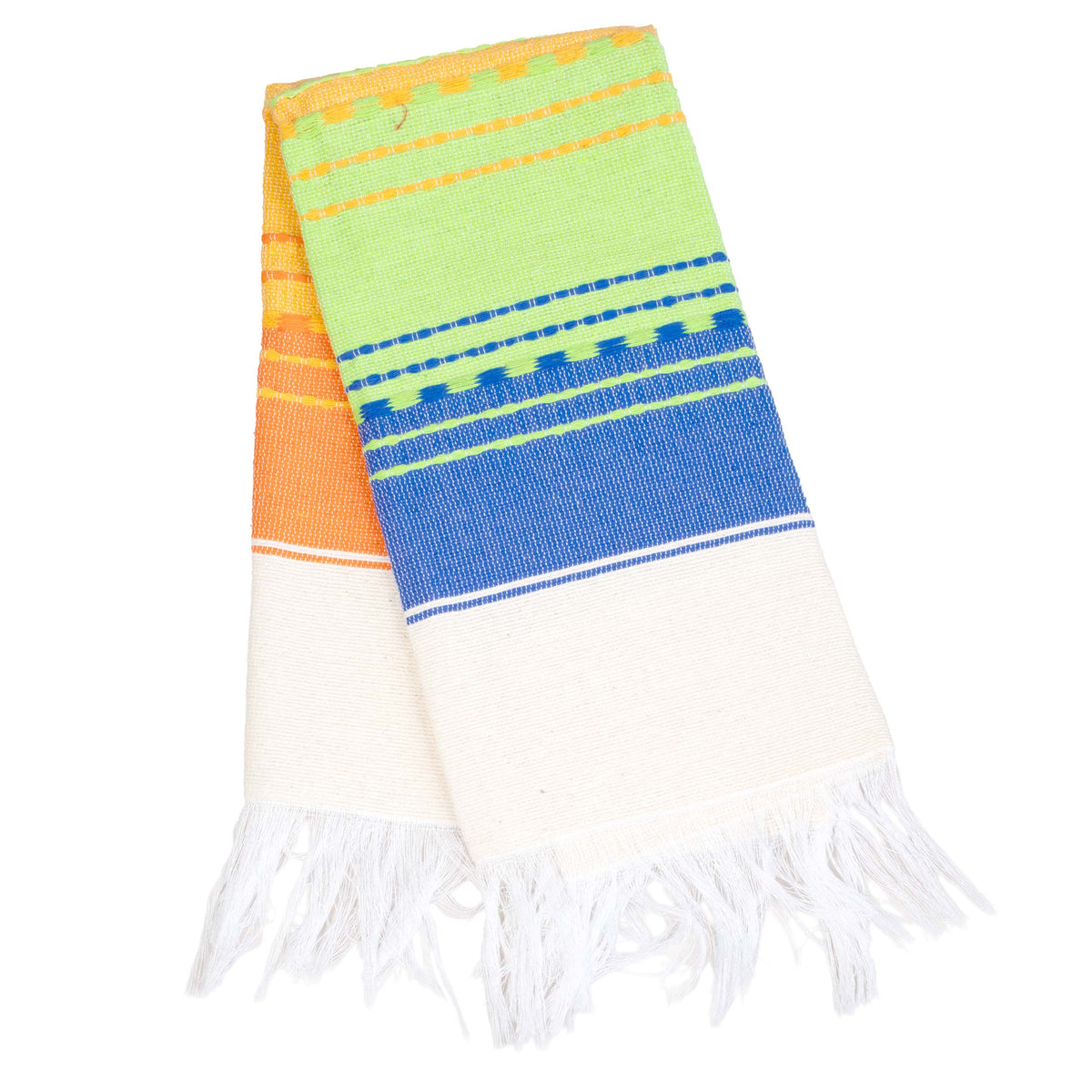 Pedal Loom Frayed Ends Tea Towel