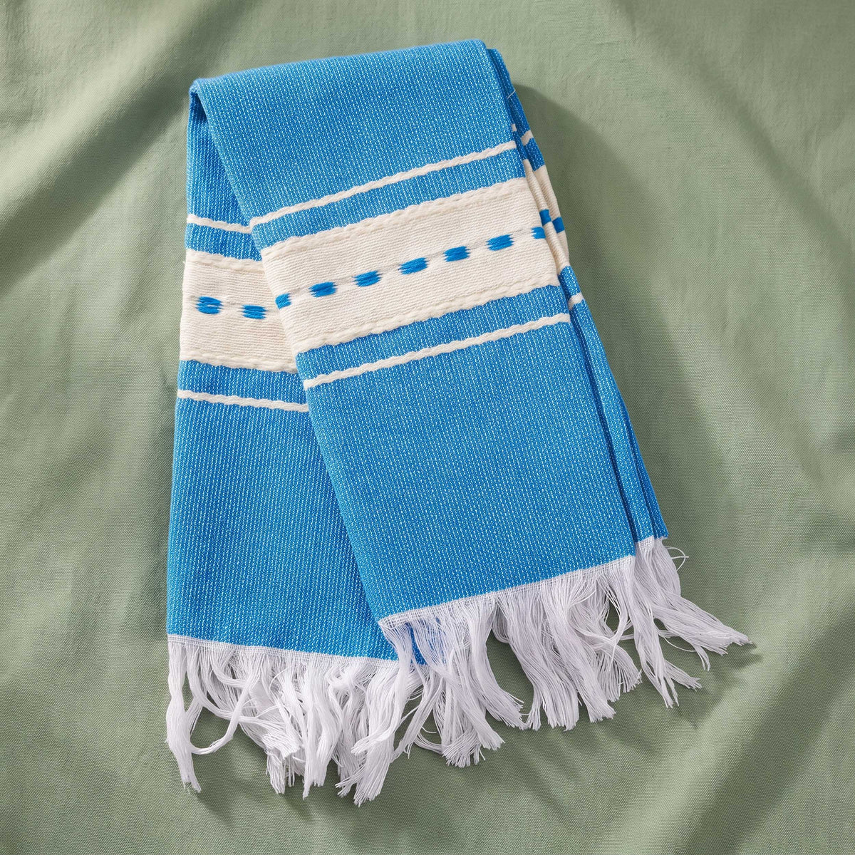 Pedal Loom Frayed Ends Tea Towel