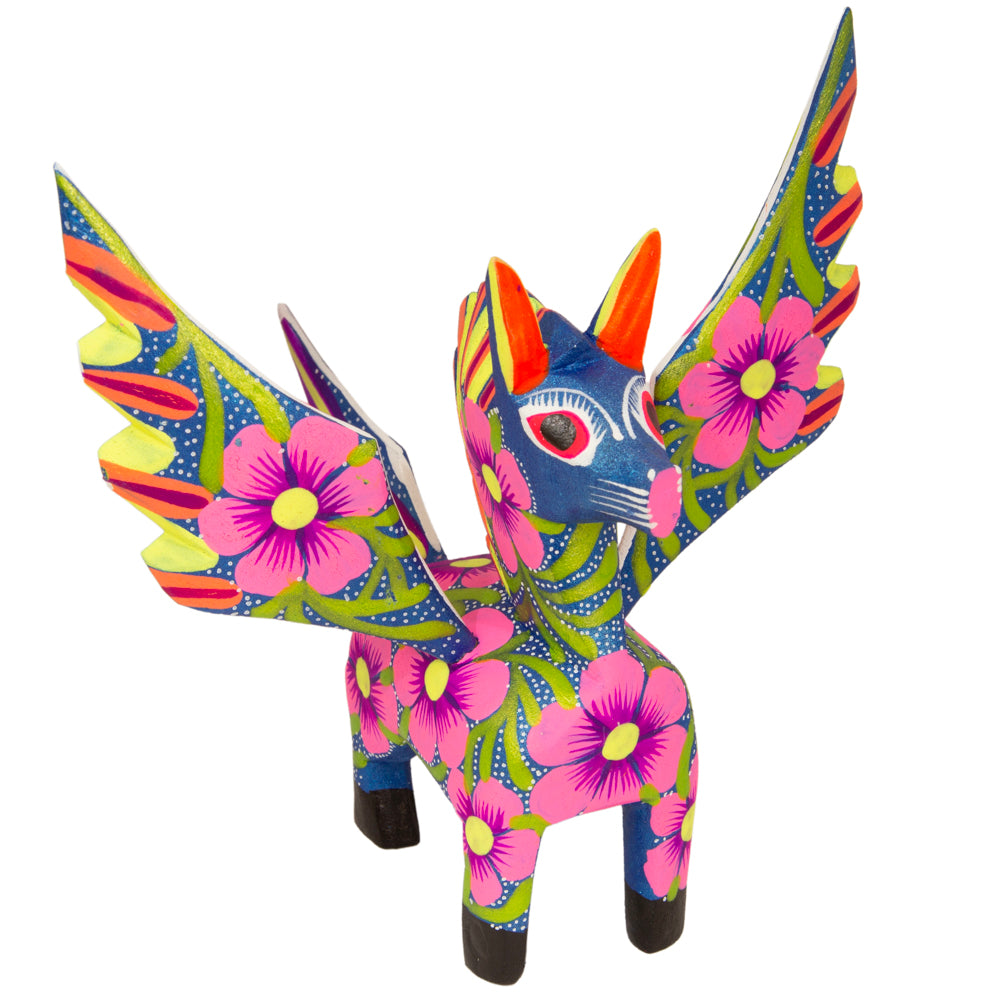 Large Hand Painted Pegasus Wooden Alebrije