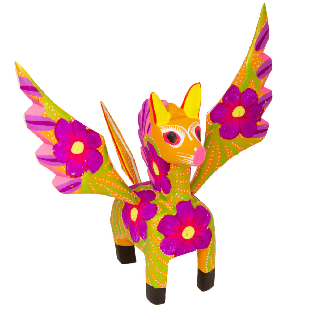 Large Hand Painted Pegasus Wooden Alebrije