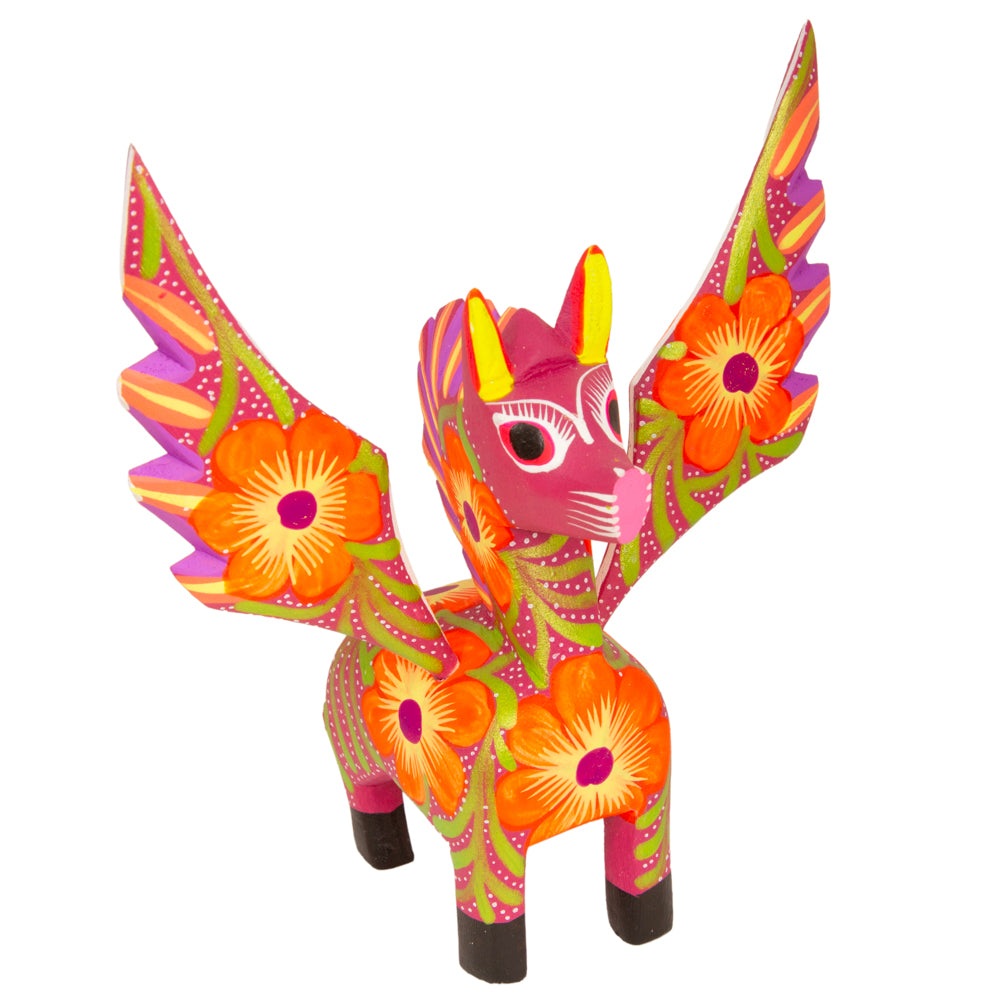 Large Hand Painted Pegasus Wooden Alebrije