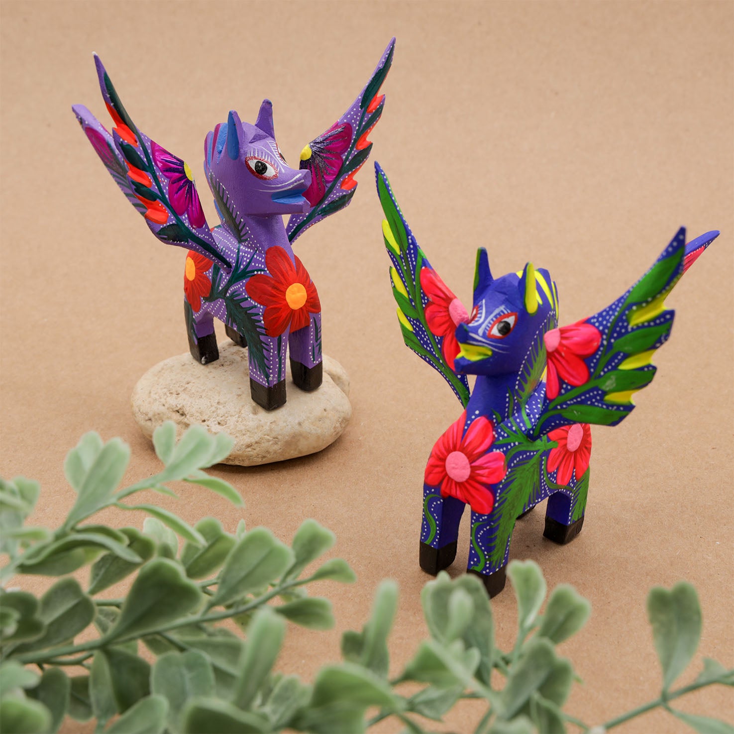 Large Hand Painted Pegasus Wooden Alebrije