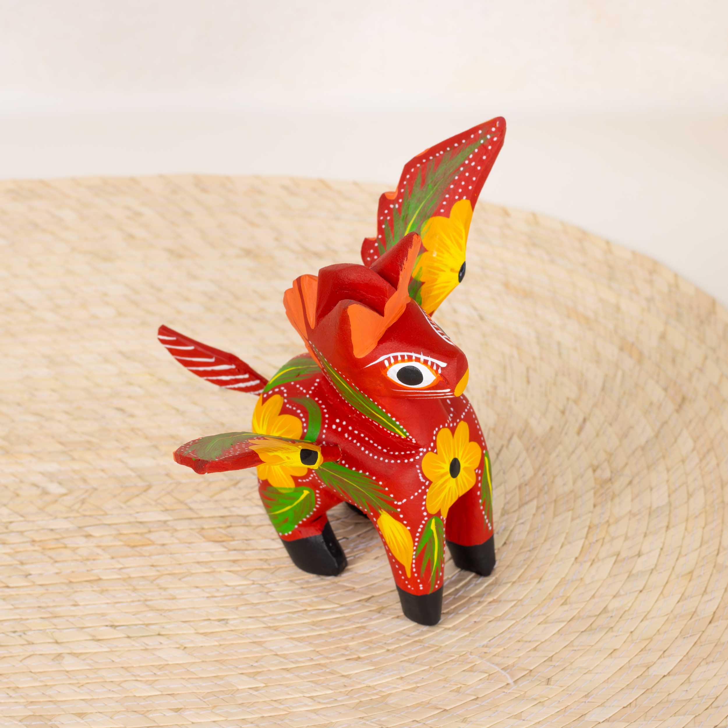 Large Hand Painted Pegasus Wooden Alebrije