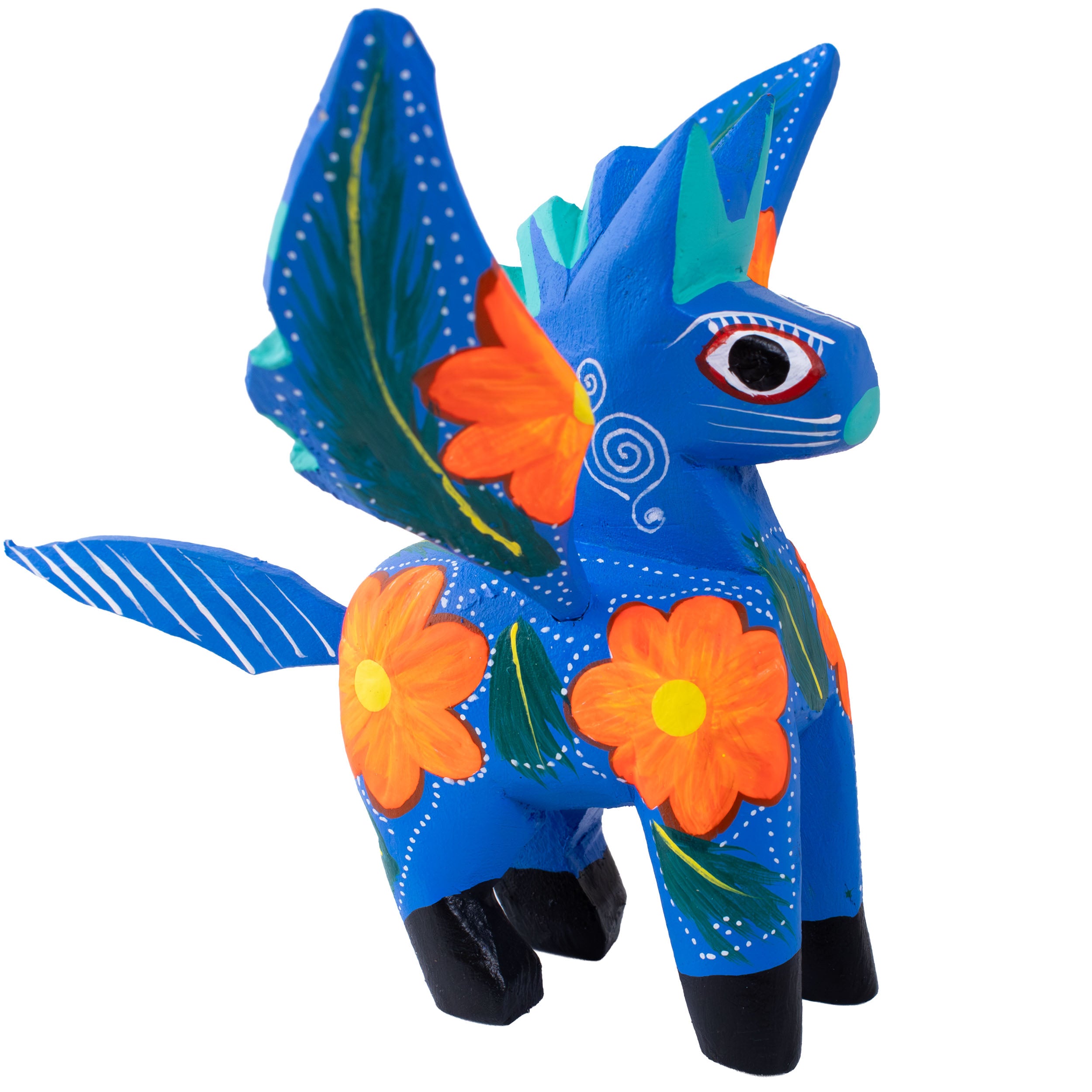 Large Hand Painted Pegasus Wooden Alebrije