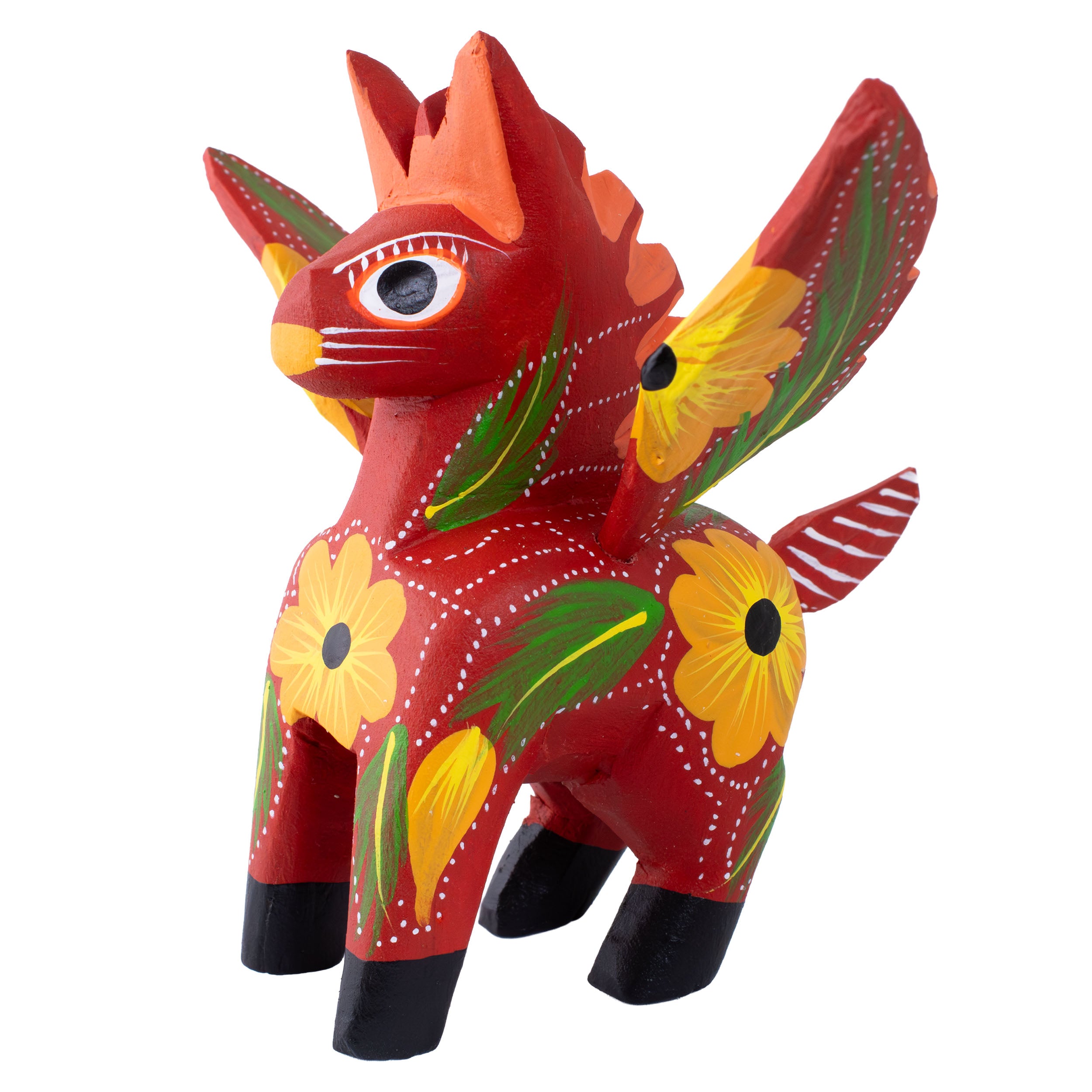 Large Hand Painted Pegasus Wooden Alebrije