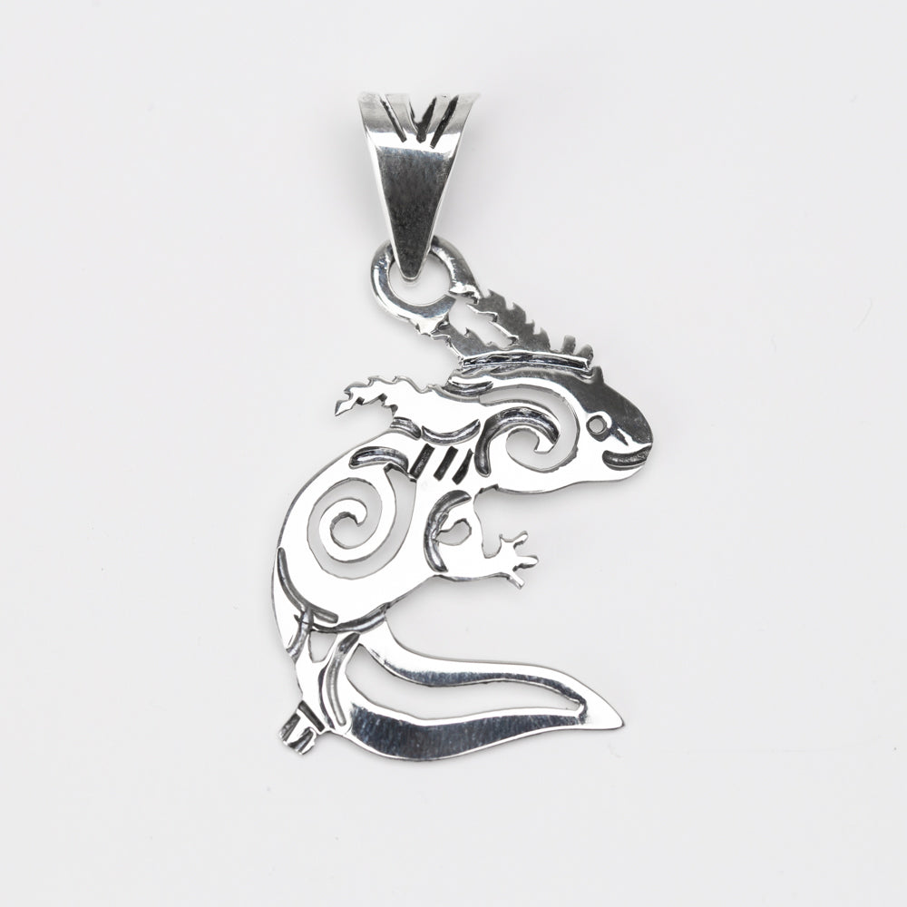 Sterling Silver Delicate Axolotl Pendant