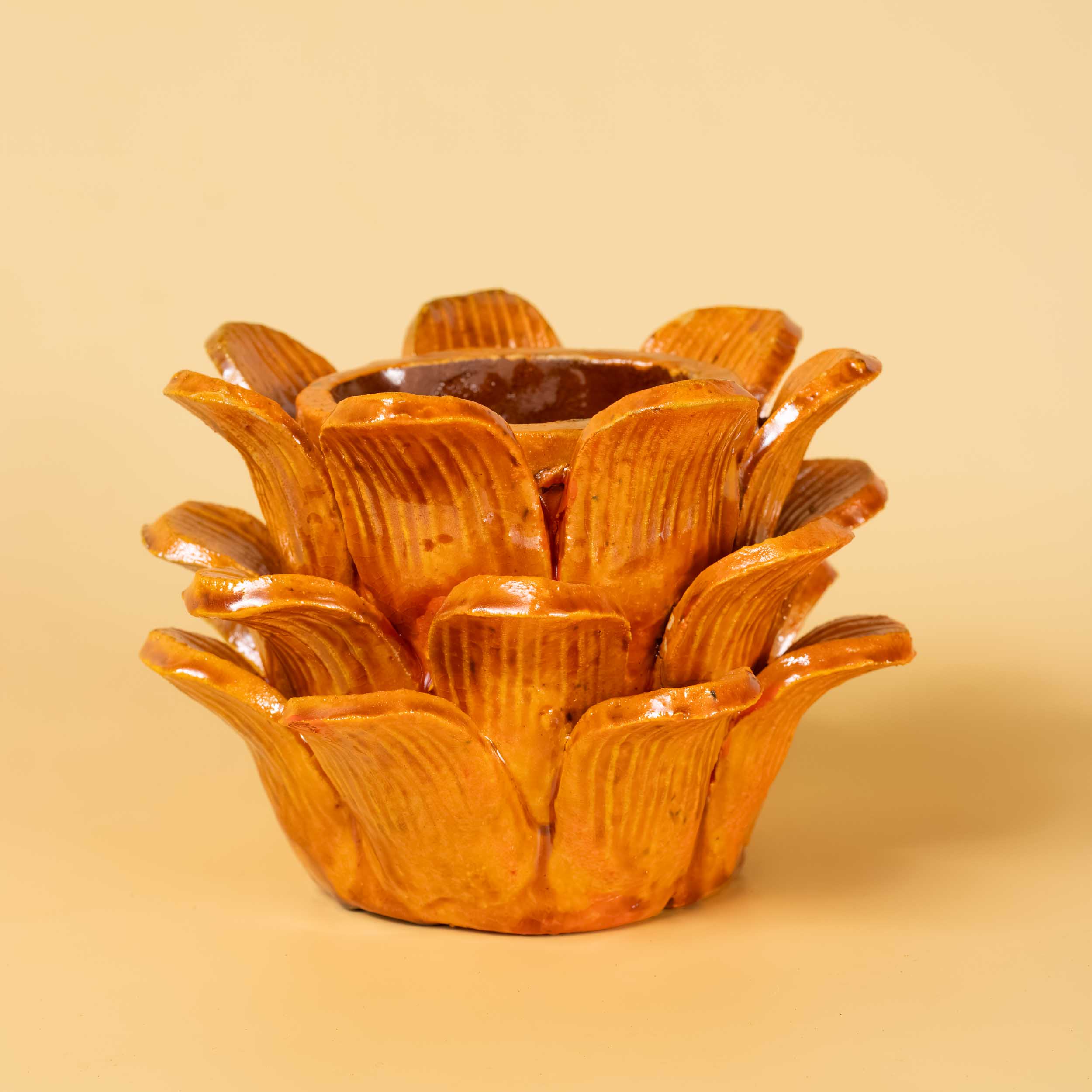 Barro Vidriado Piñado Decorative Clay Cup