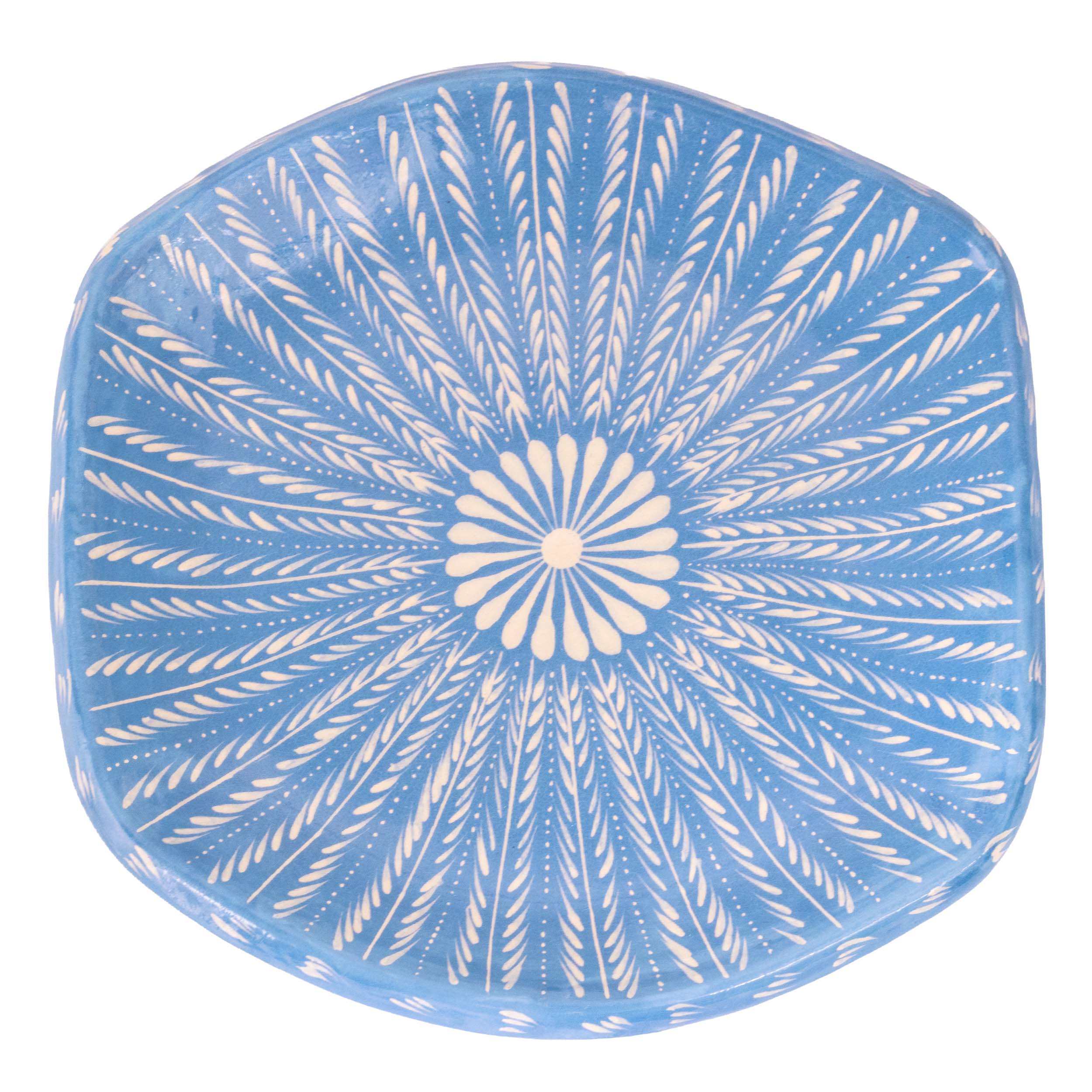 Feathered Mandala Capula Hexagonal Plate