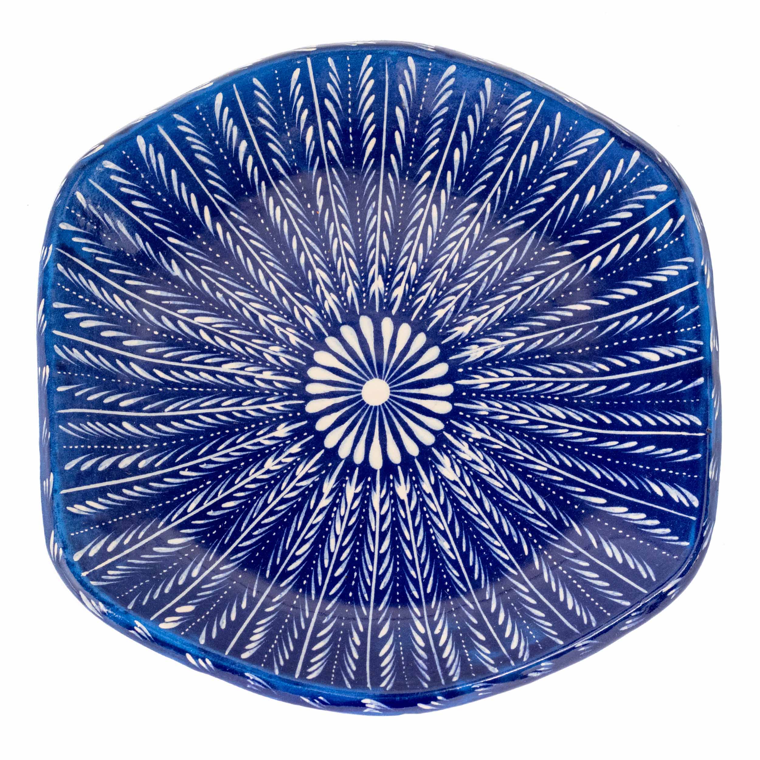 Feathered Mandala Capula Hexagonal Plate