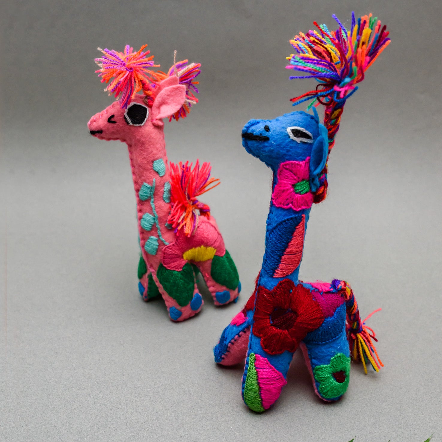 Giraffe Hand-Embroidered Stuffed Animal