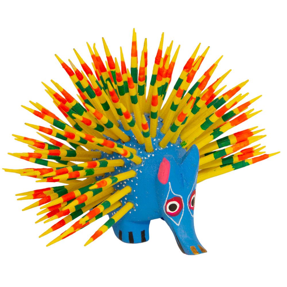 Large Porcupine Wooden Figurine