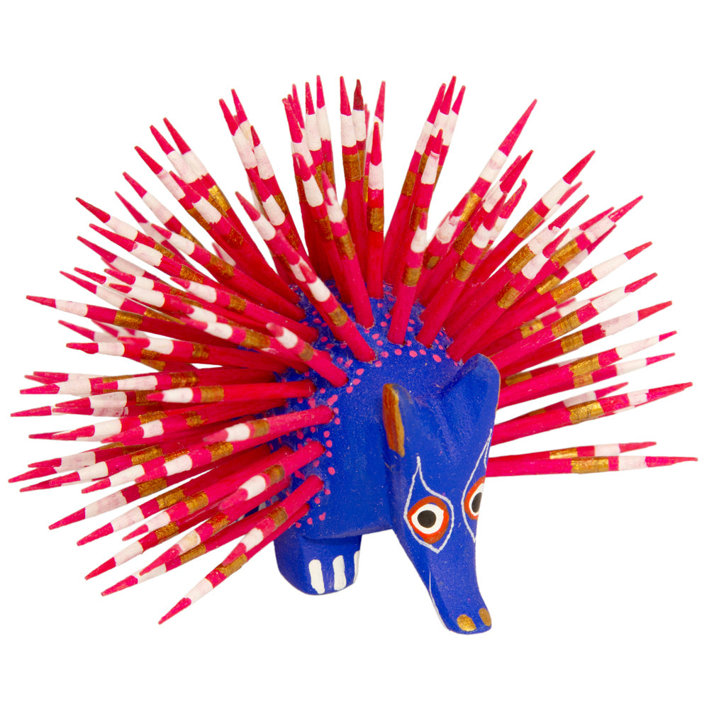 Large Porcupine Wooden Figurine
