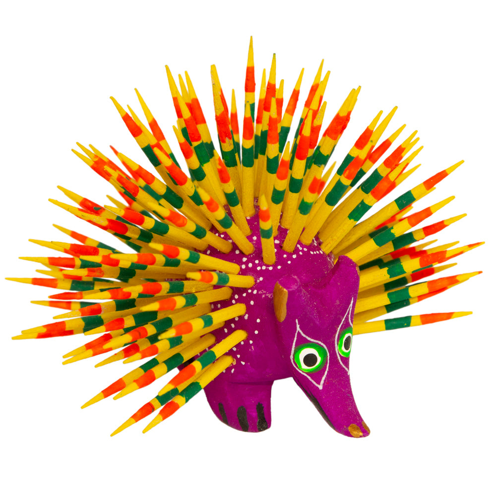 Large Porcupine Wooden Figurine