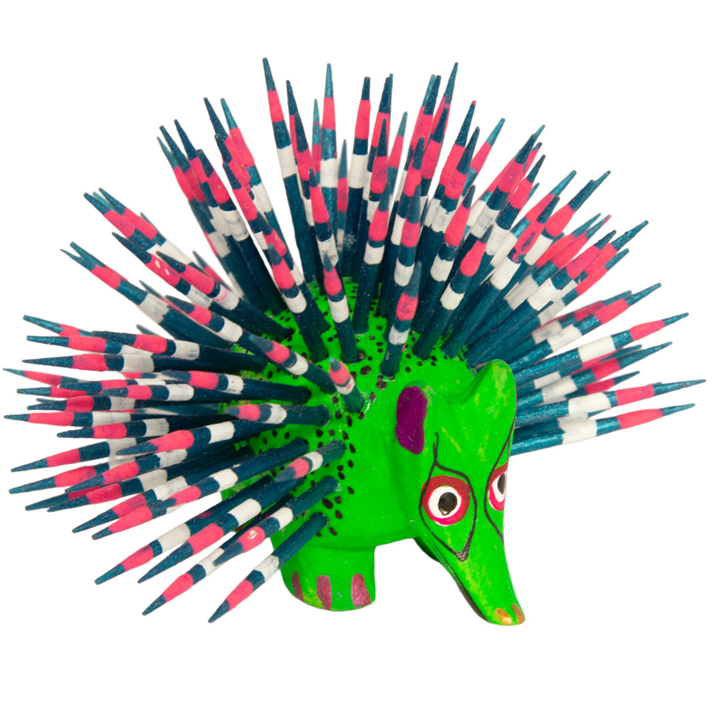 Large Porcupine Wooden Figurine