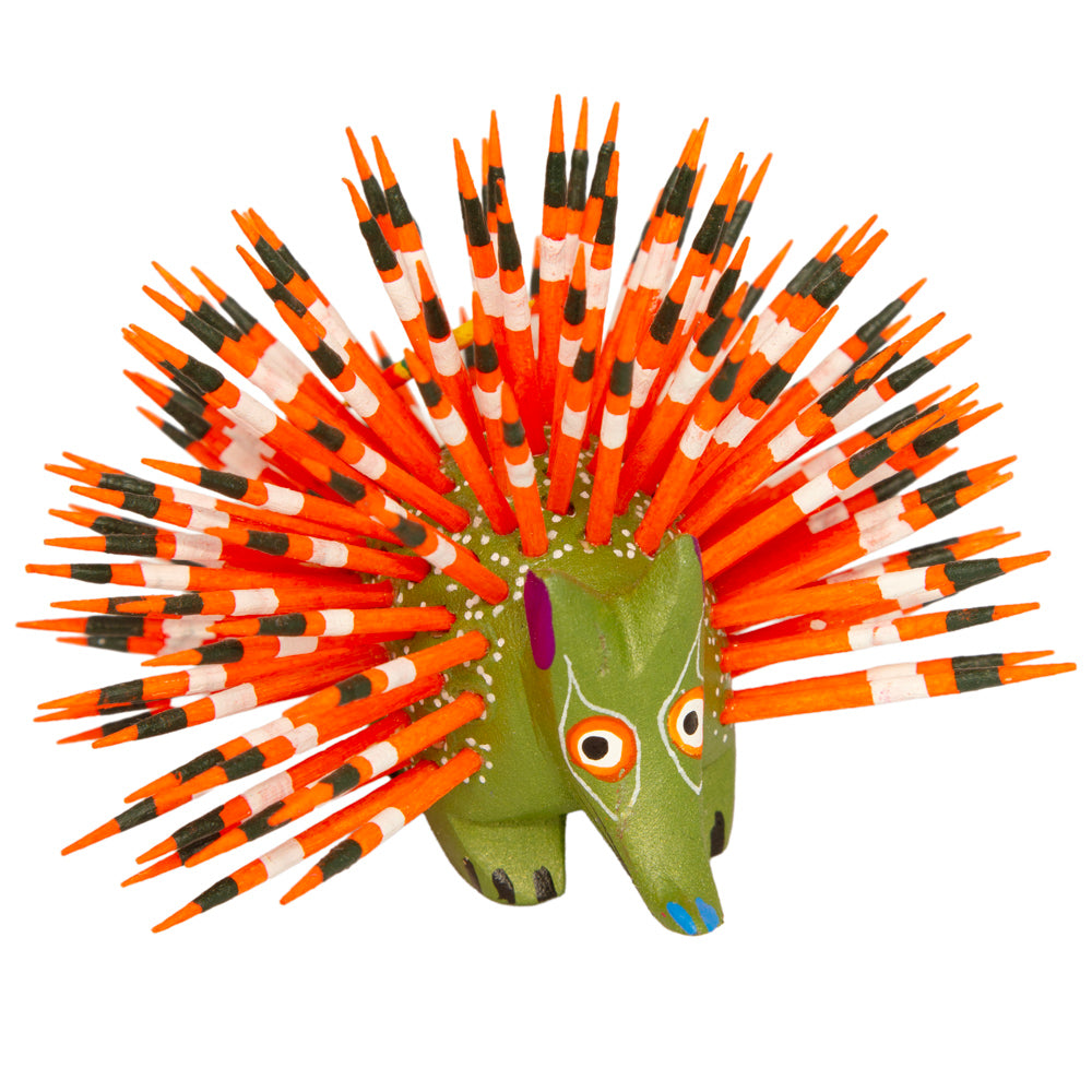 Large Porcupine Wooden Figurine