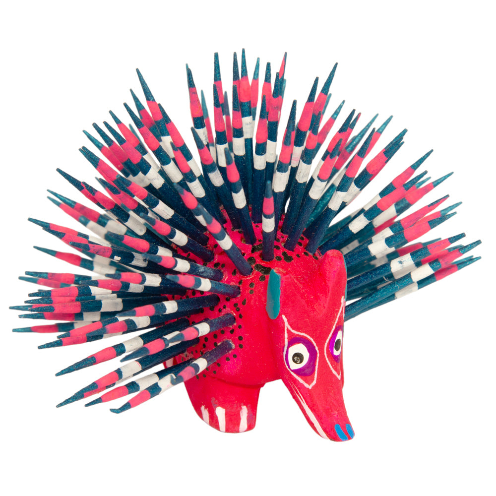 Large Porcupine Wooden Figurine