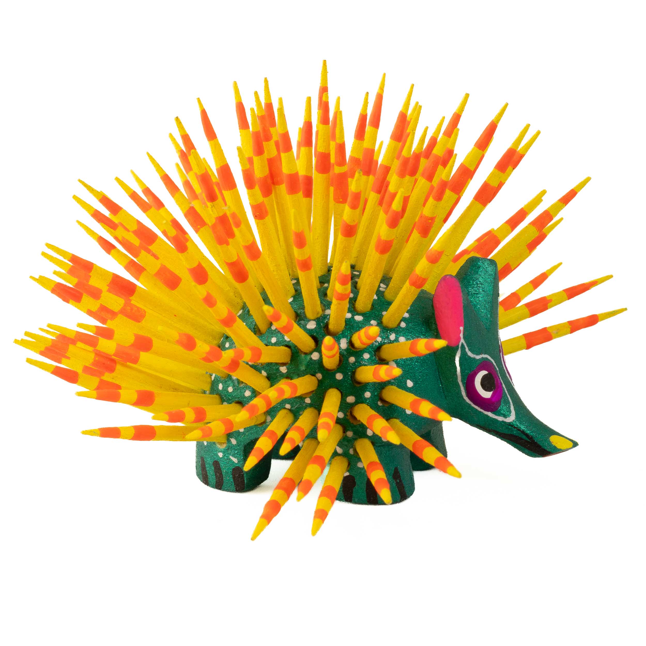 Large Porcupine Wooden Figurine