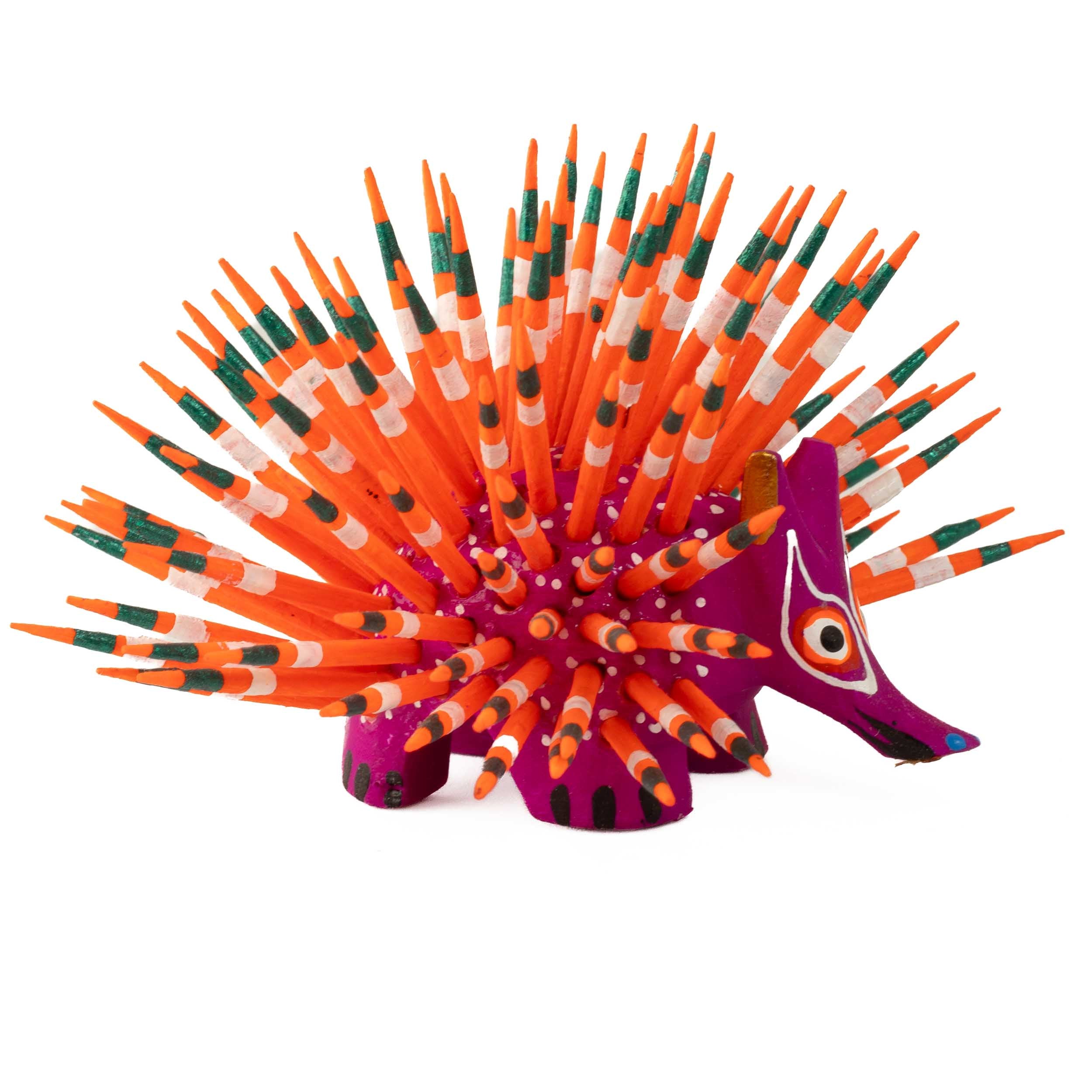Large Porcupine Wooden Figurine
