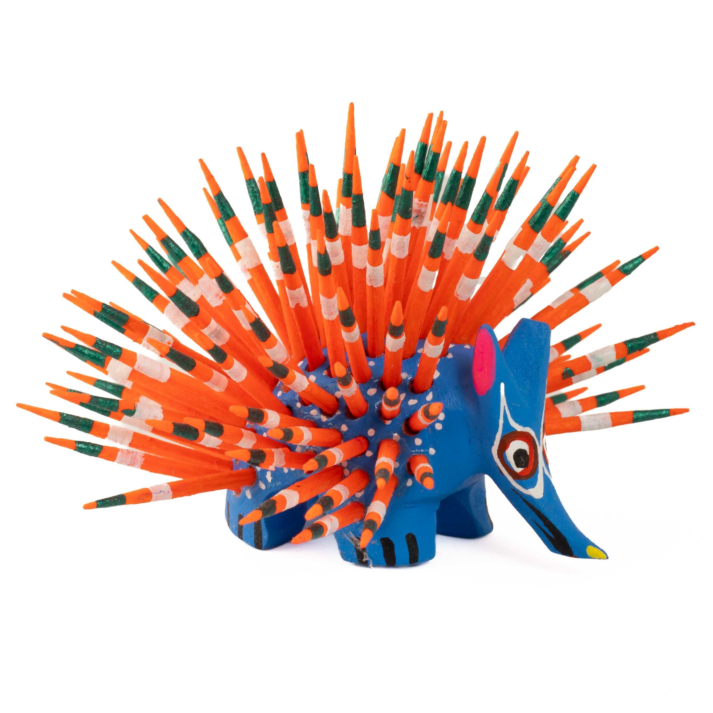 Large Porcupine Wooden Figurine