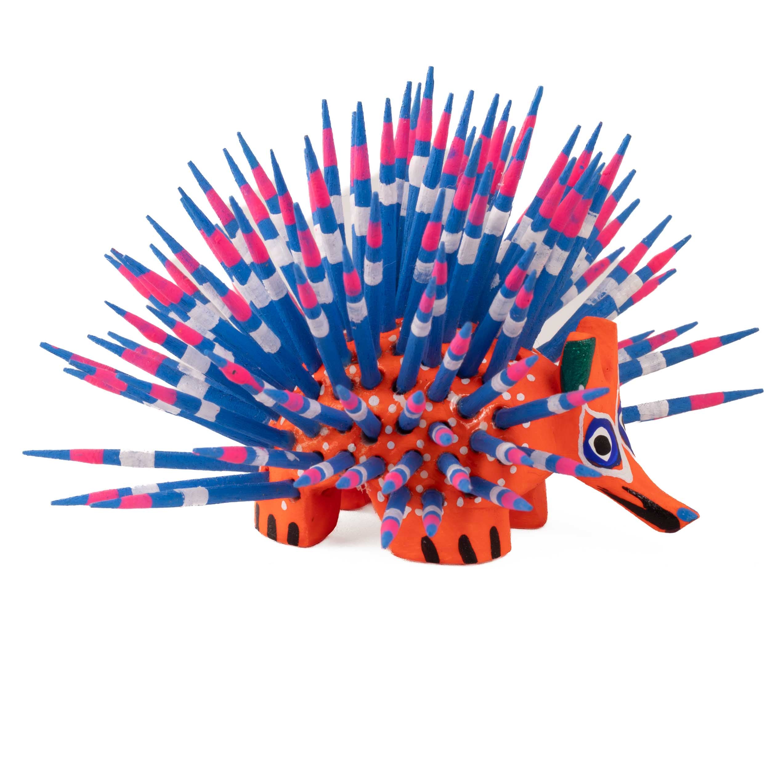 Large Porcupine Wooden Figurine