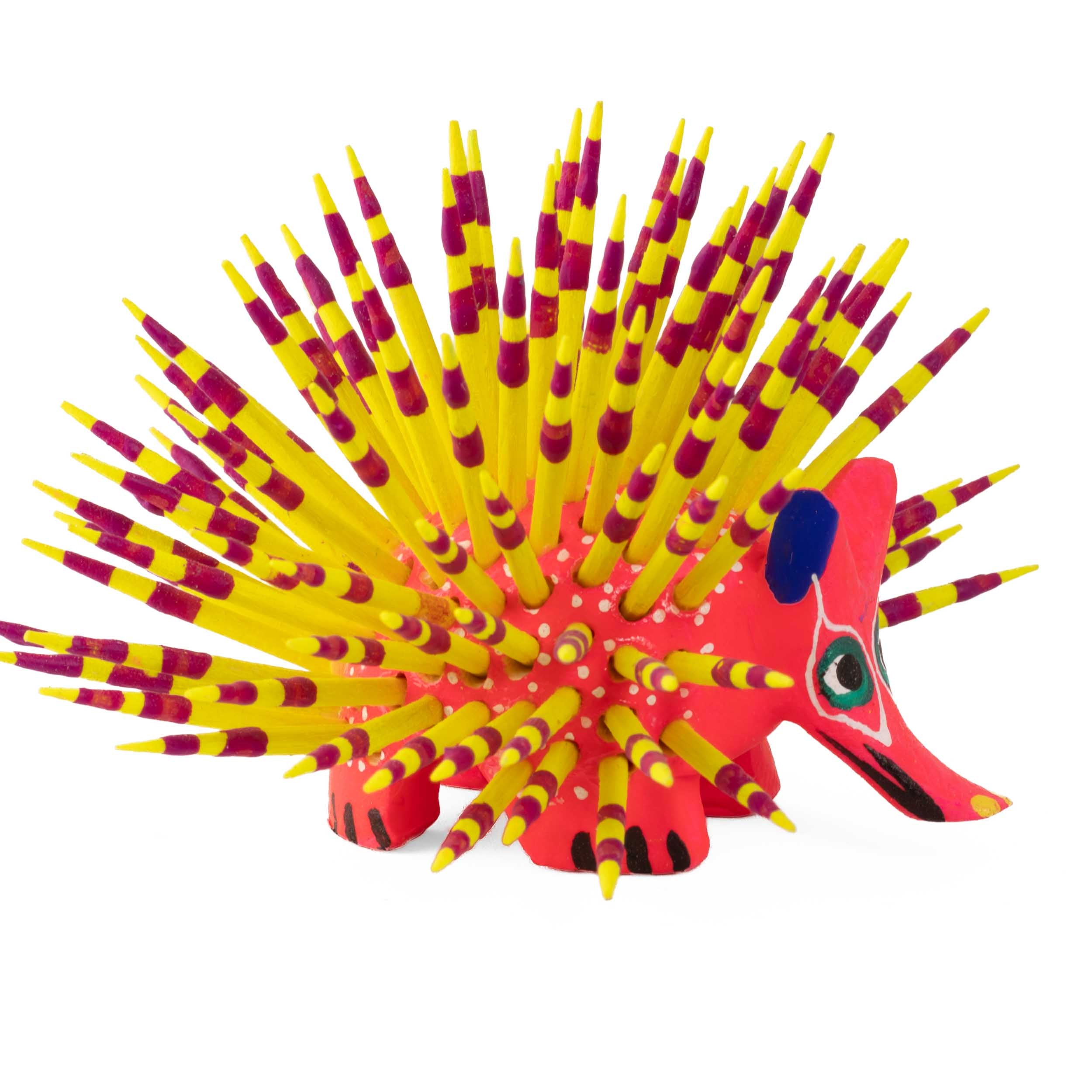 Large Porcupine Wooden Figurine