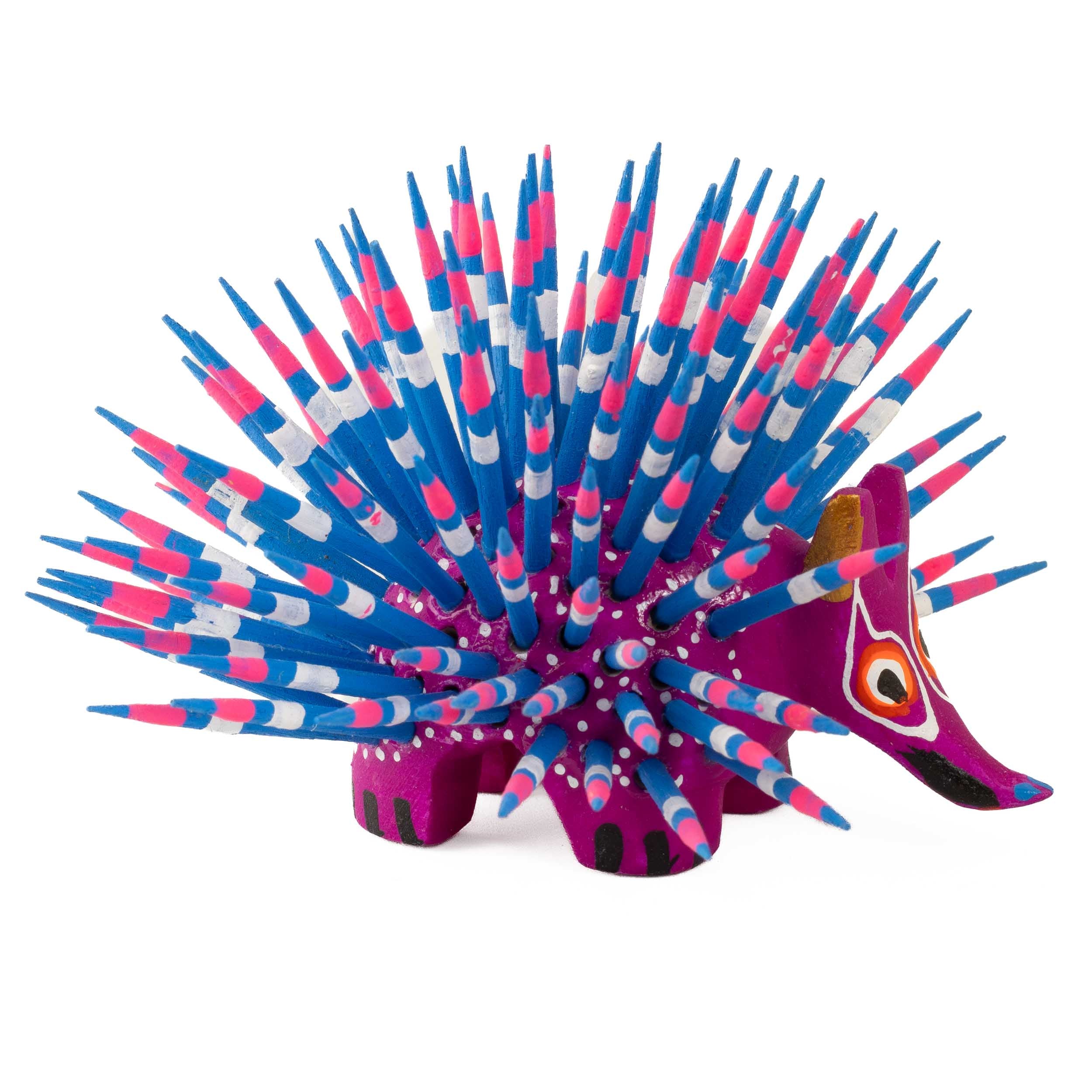 Large Porcupine Wooden Figurine