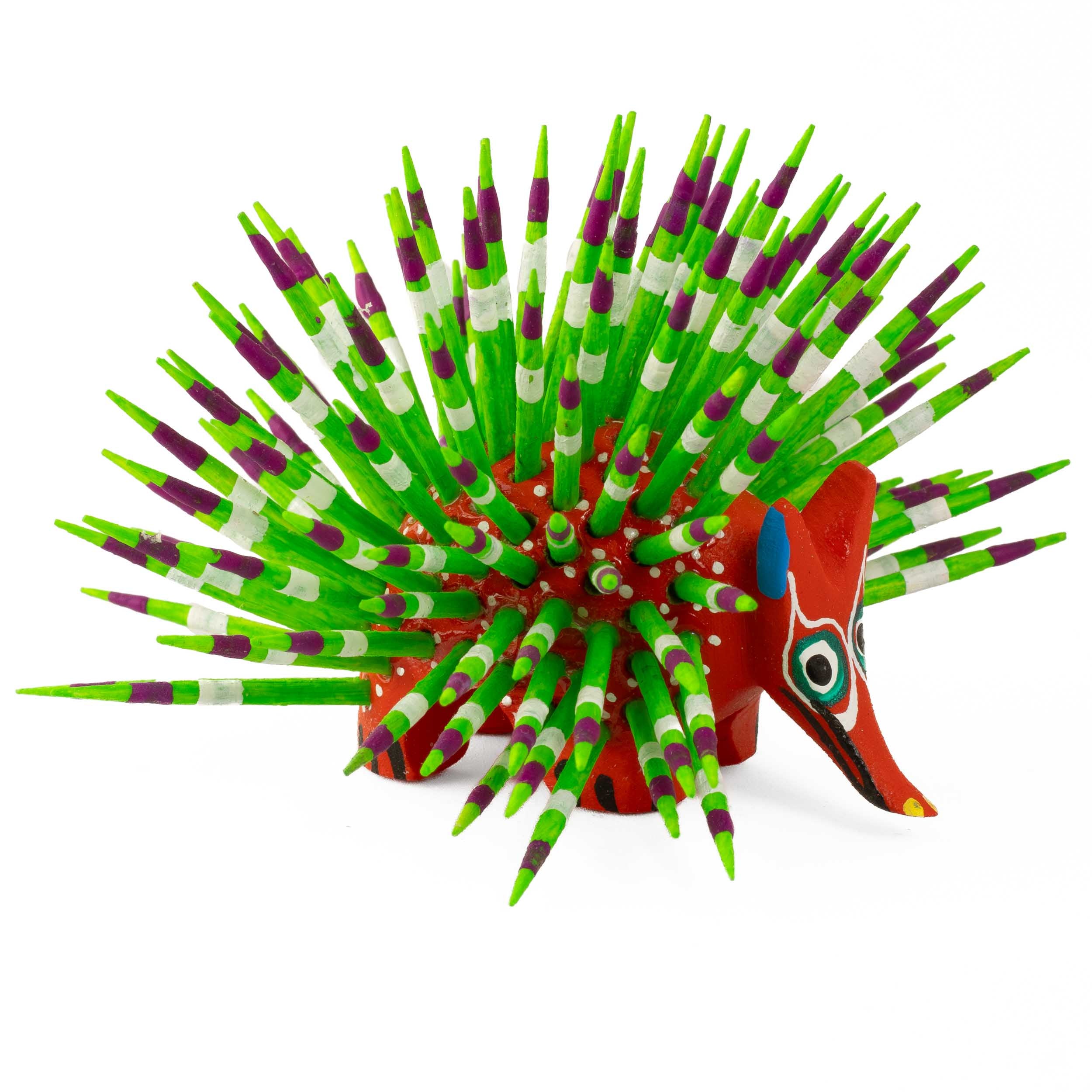 Large Porcupine Wooden Figurine