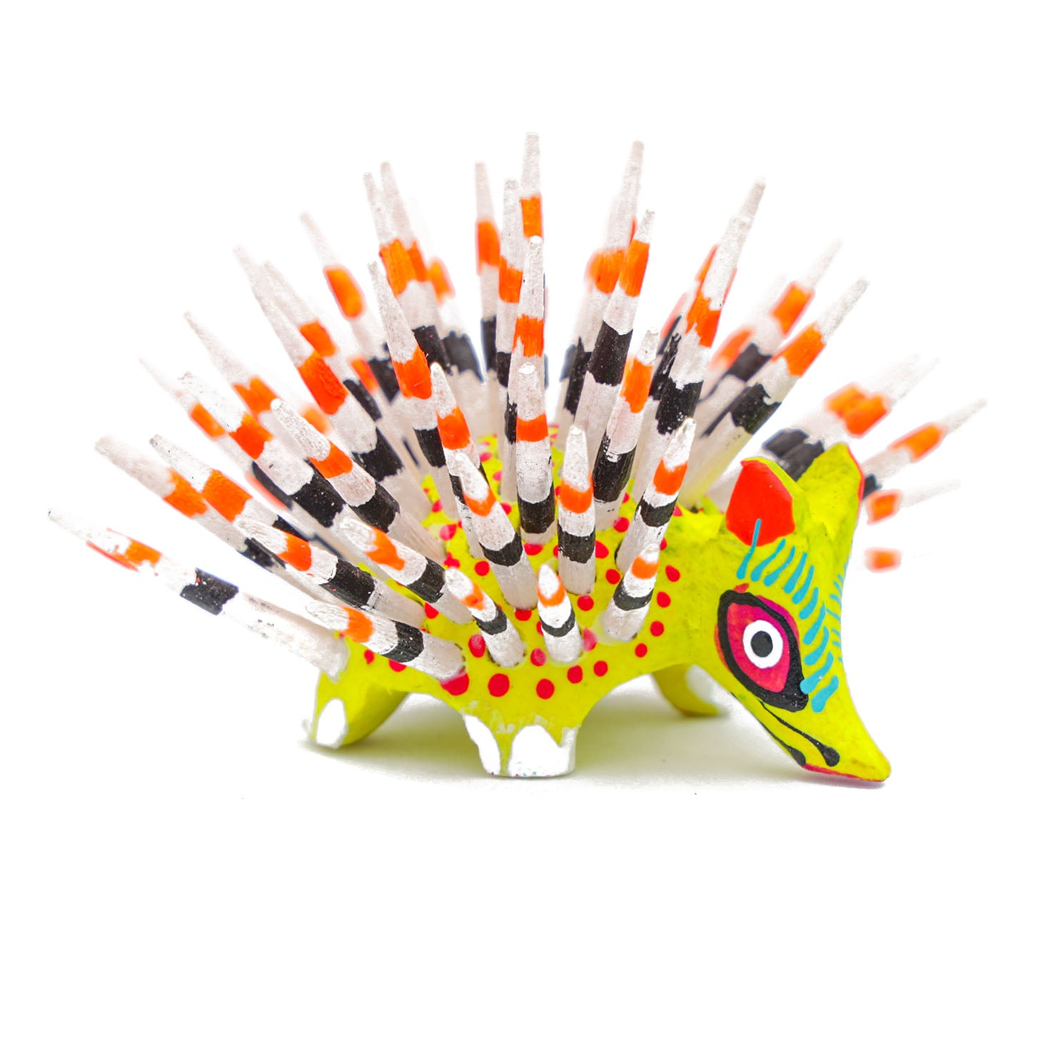 Hand Painted Porcupine Wooden Figurine Alebrije