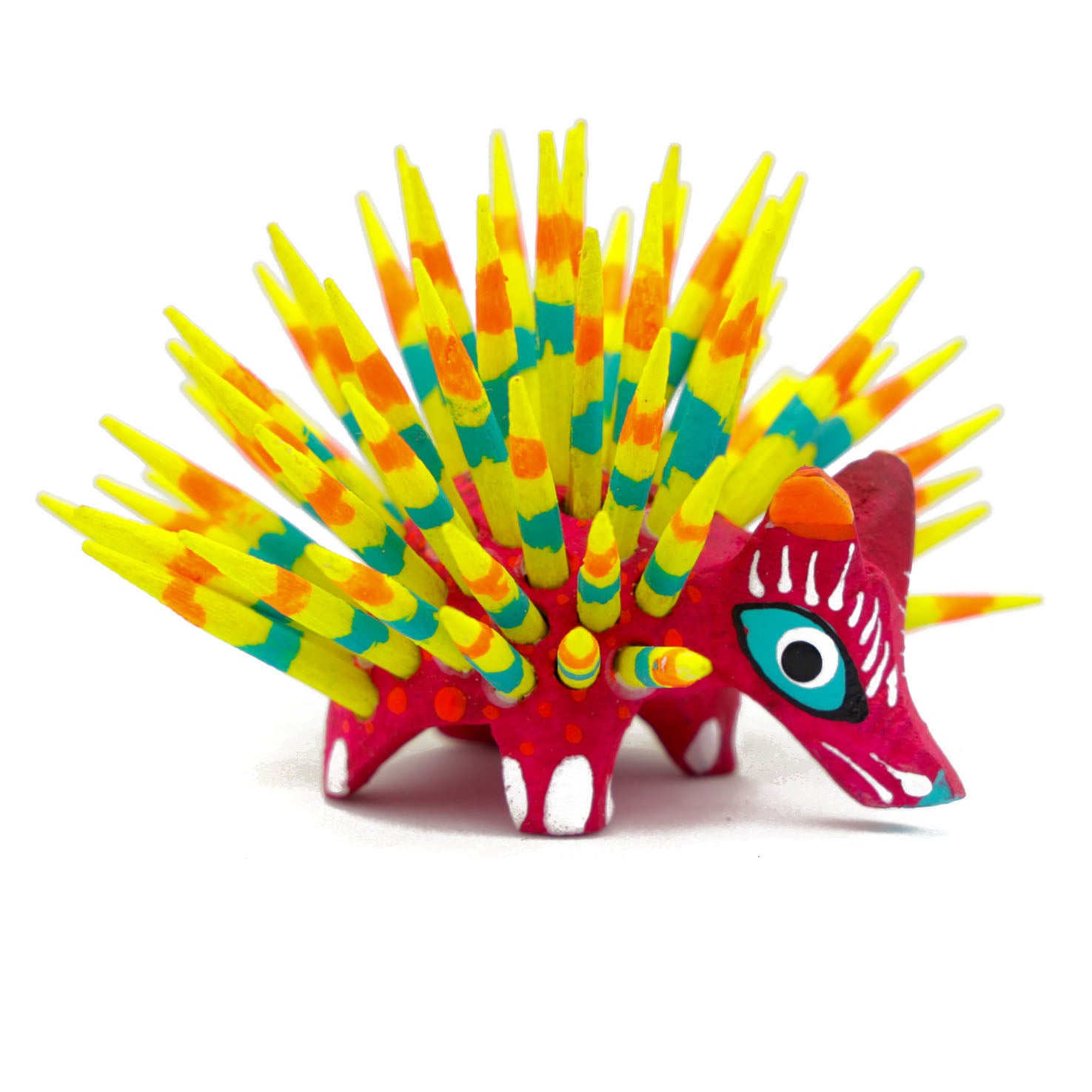 Hand Painted Porcupine Wooden Figurine Alebrije