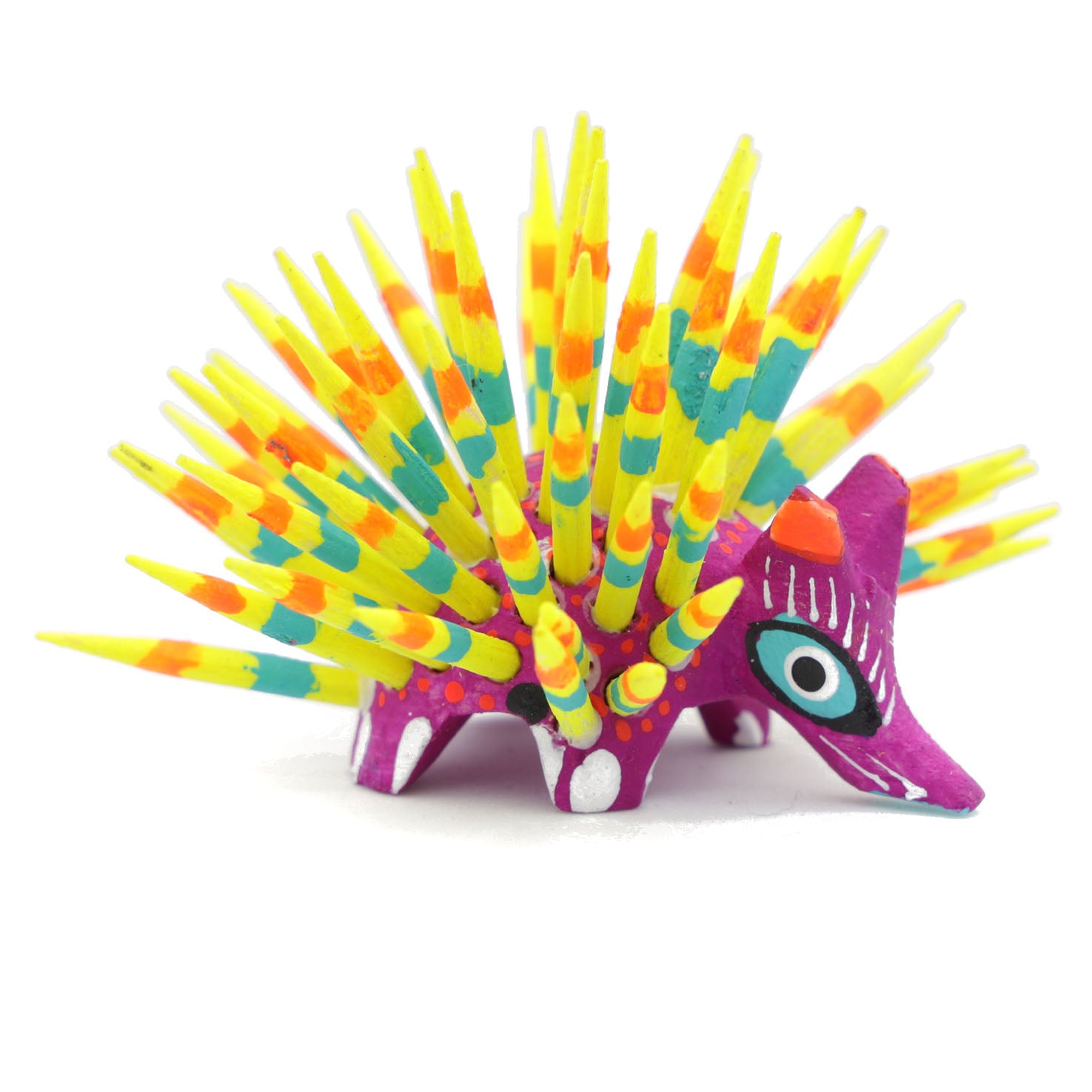 Hand Painted Porcupine Wooden Figurine Alebrije