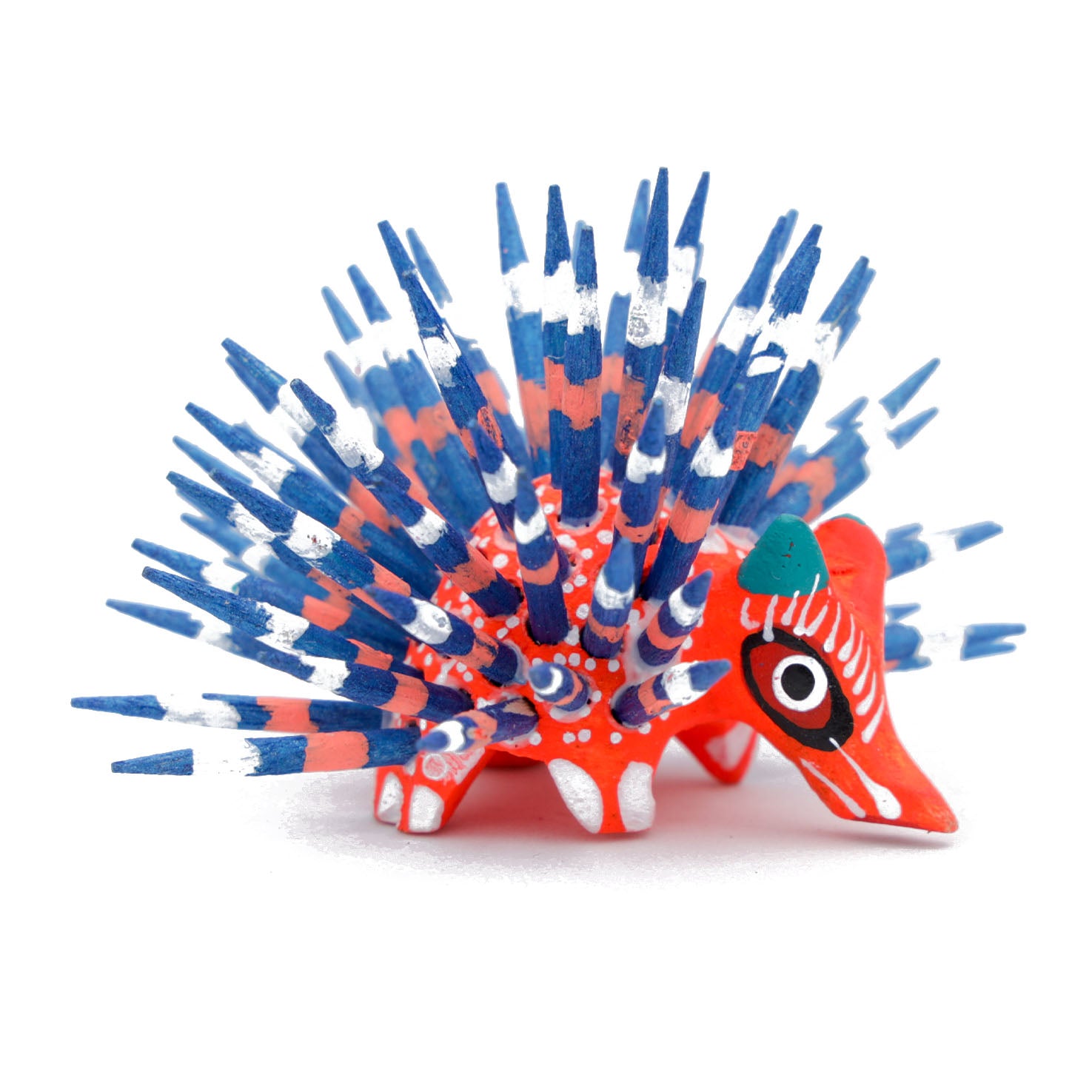 Hand Painted Porcupine Wooden Figurine Alebrije