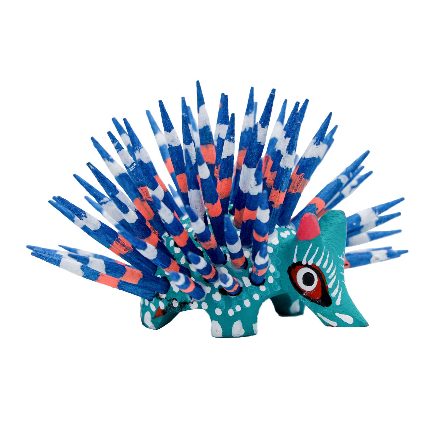 Hand Painted Porcupine Wooden Figurine Alebrije