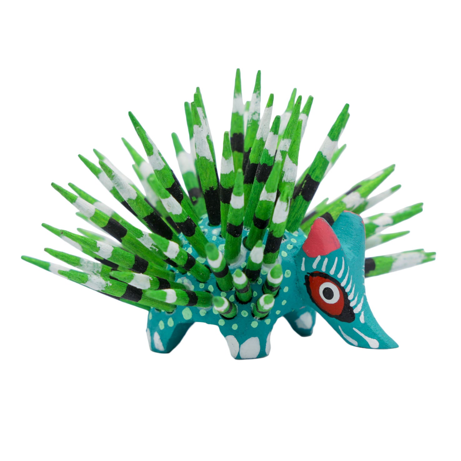 Hand Painted Porcupine Wooden Figurine Alebrije