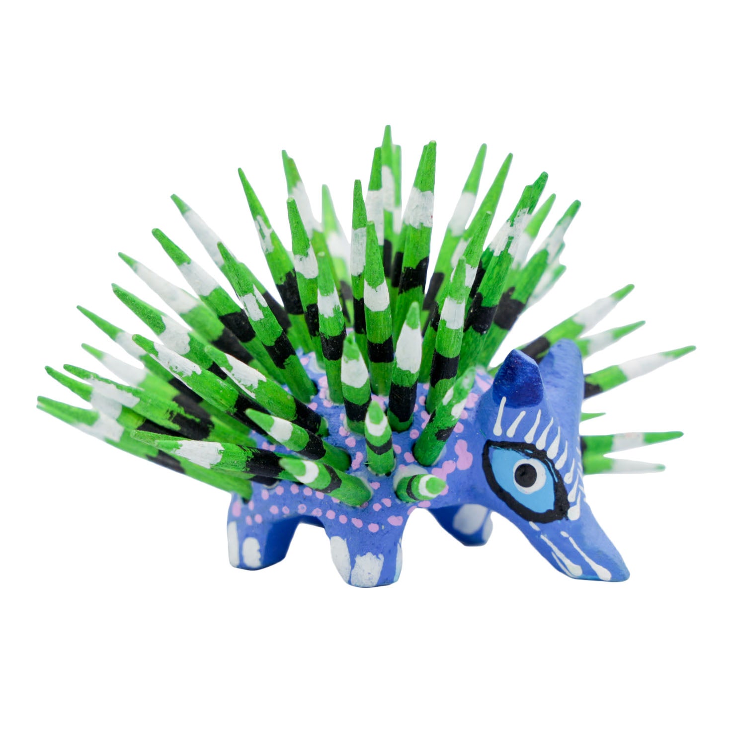 Hand Painted Porcupine Wooden Figurine Alebrije
