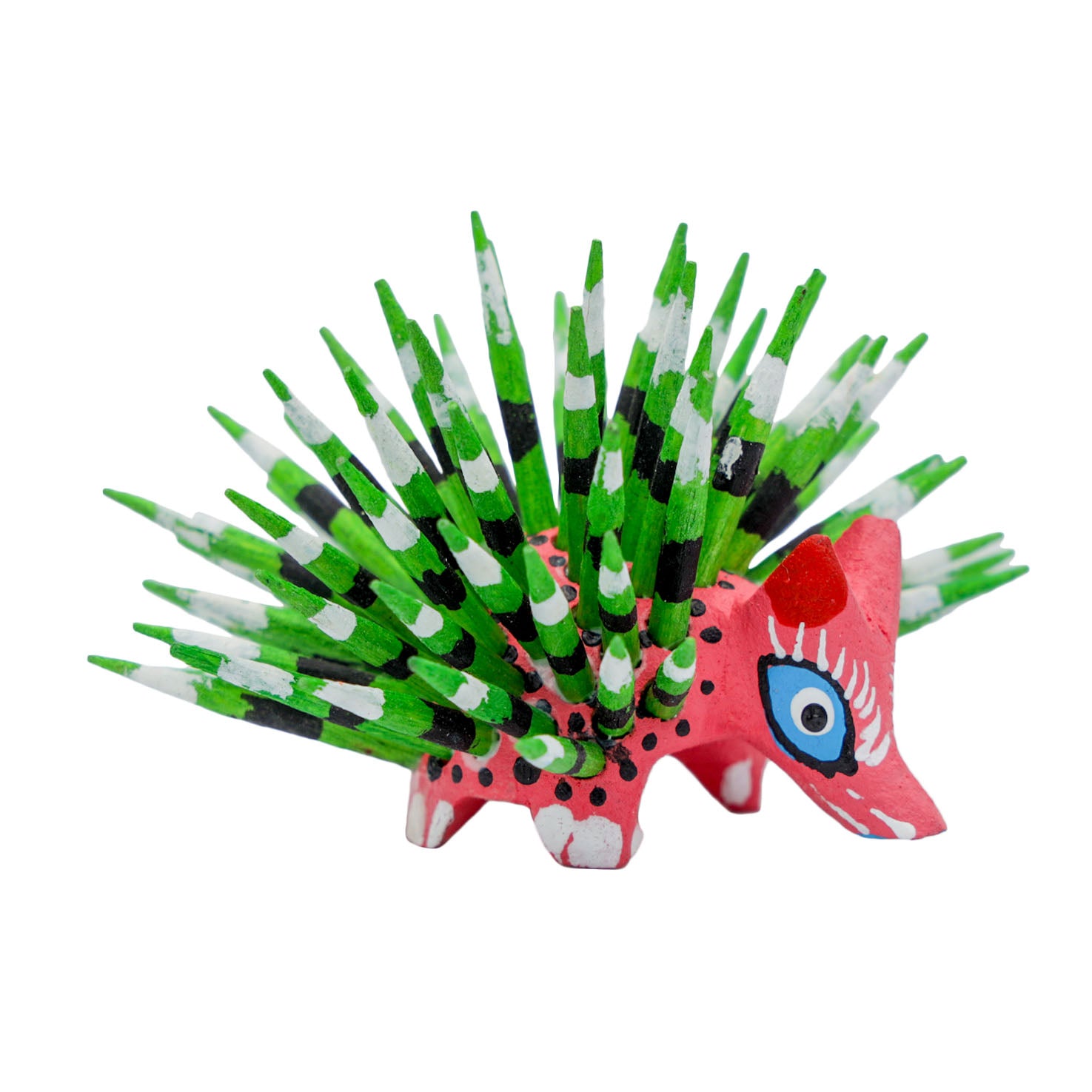 Hand Painted Porcupine Wooden Figurine Alebrije