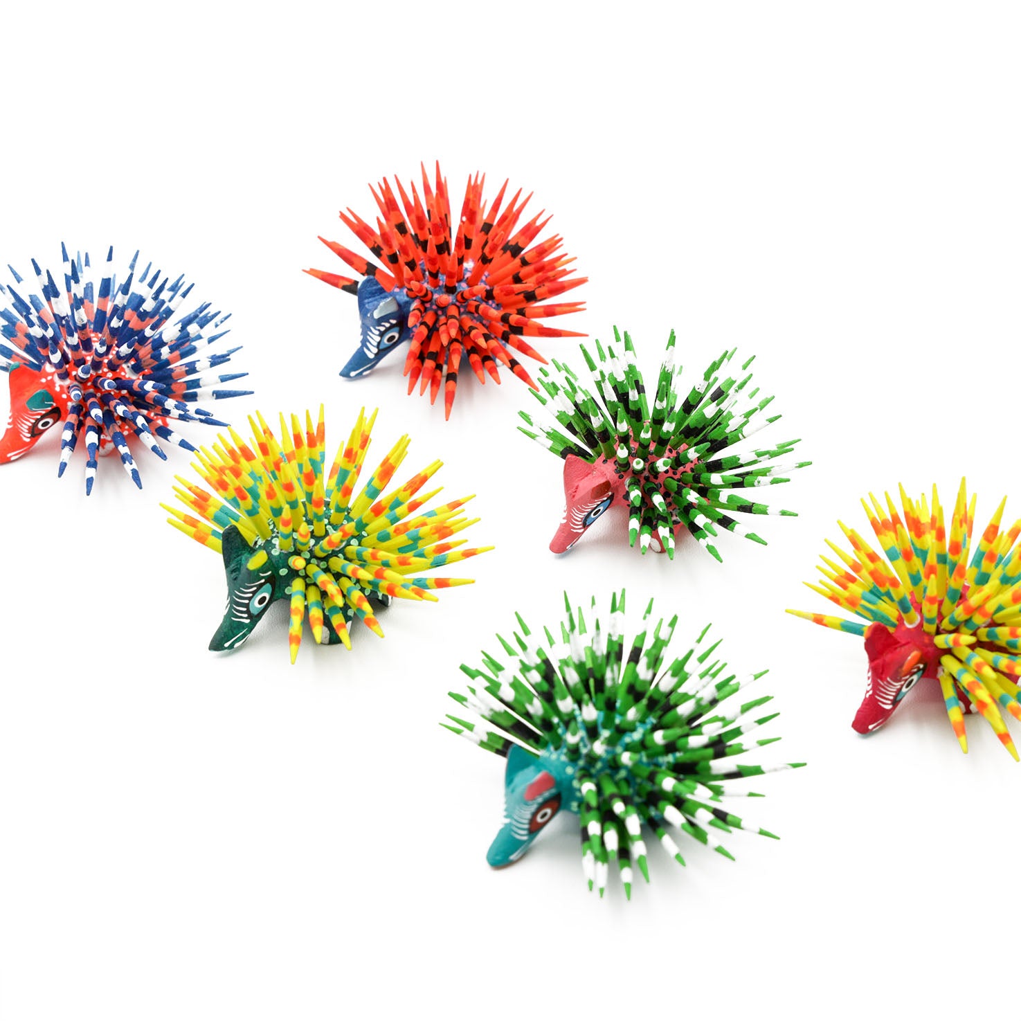 Hand Painted Porcupine Wooden Figurine Alebrije