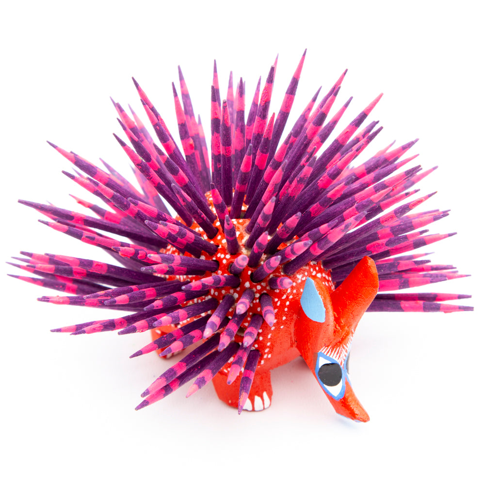 Large Porcupine Wooden Figurine