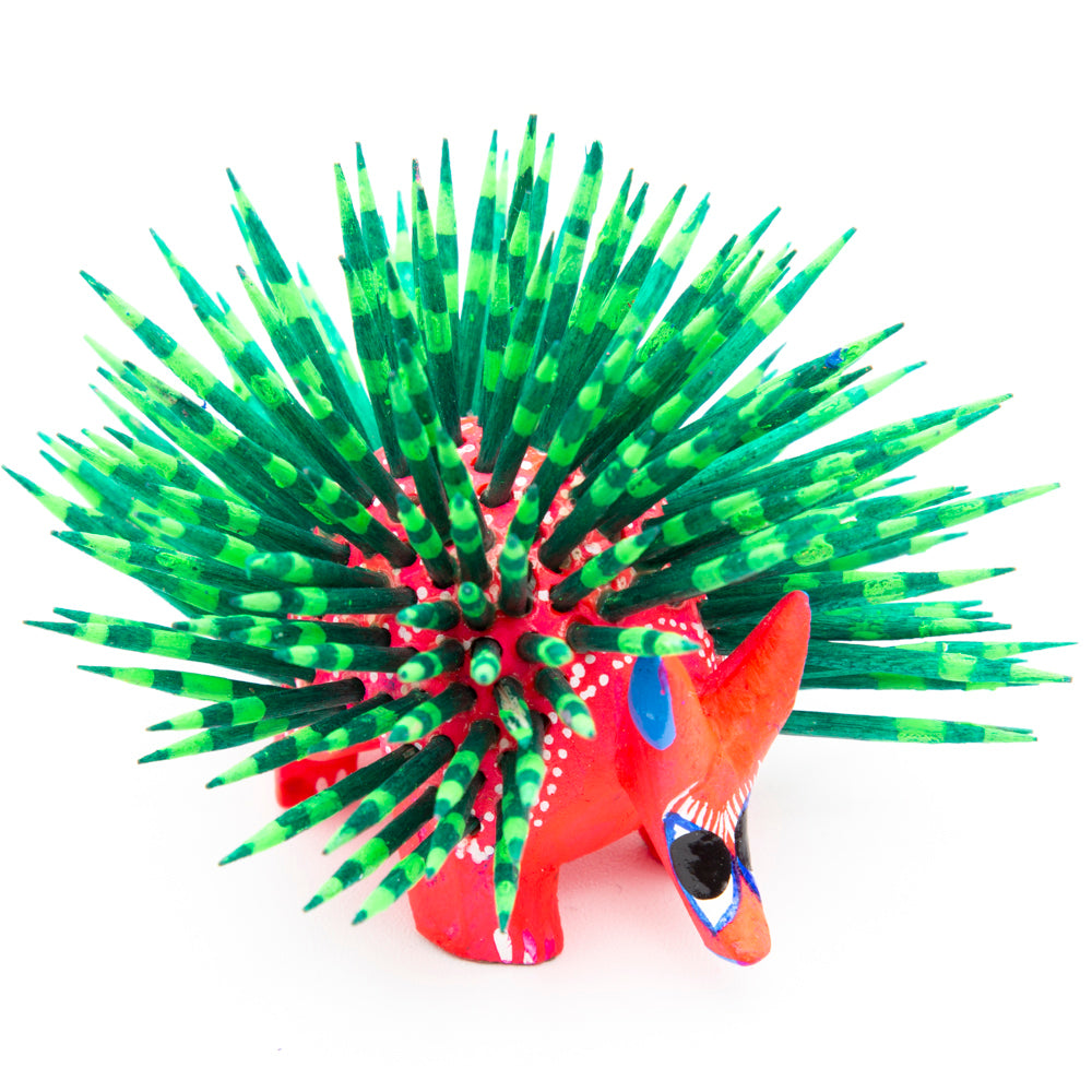 Large Porcupine Wooden Figurine