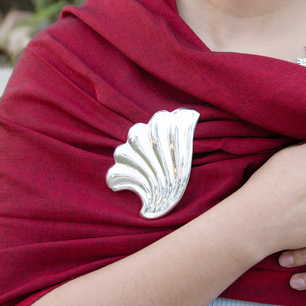 Sterling Silver Winged Brooch Pin