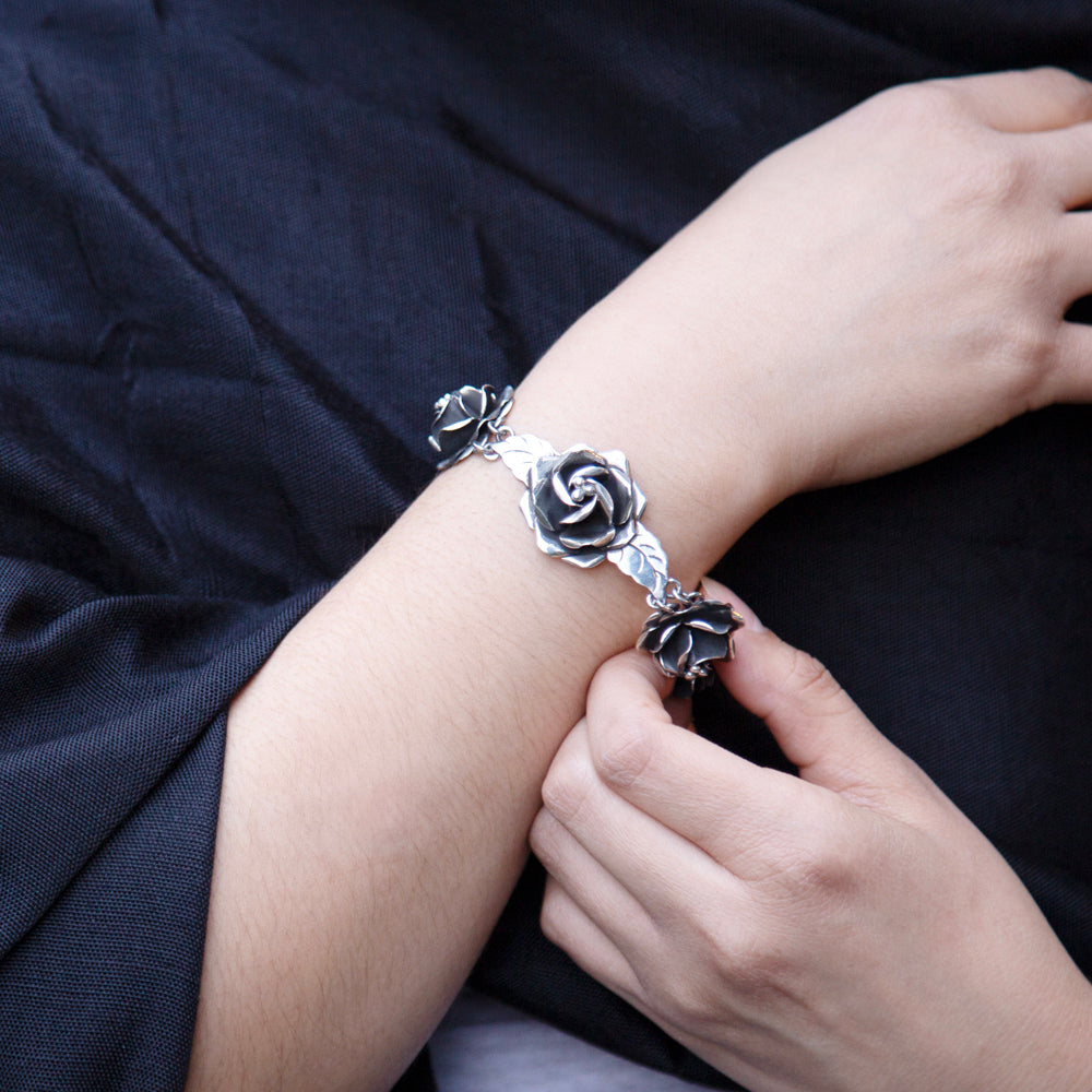 Sterling Silver Rosa Negra Bracelet